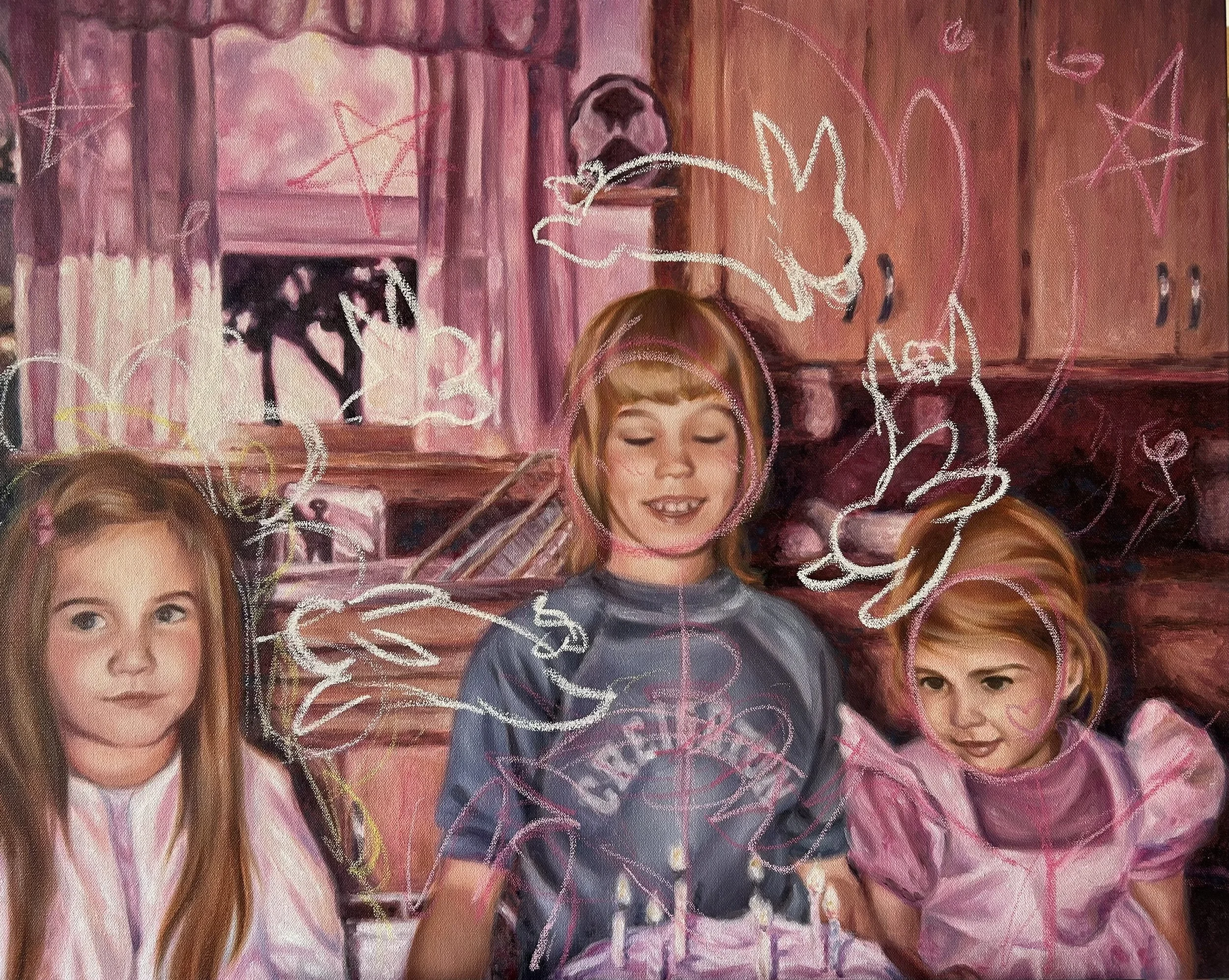 Rachael Songey, Mayonaise, mixed media, 24 in x 30 in, 2025.