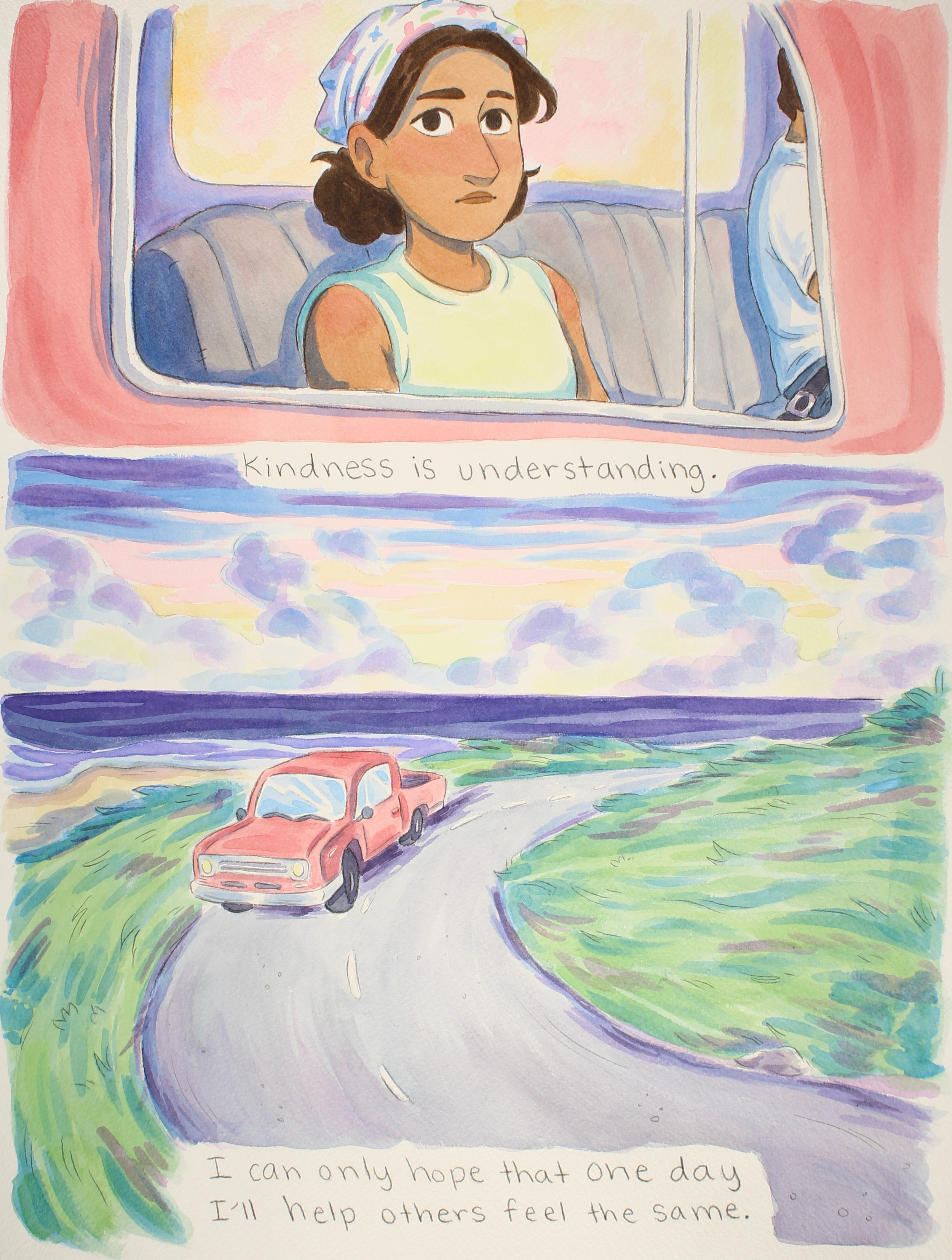 Rachael Songey, With all my Love, p. 11, mixed media, 12 in x 16 in, 2025.