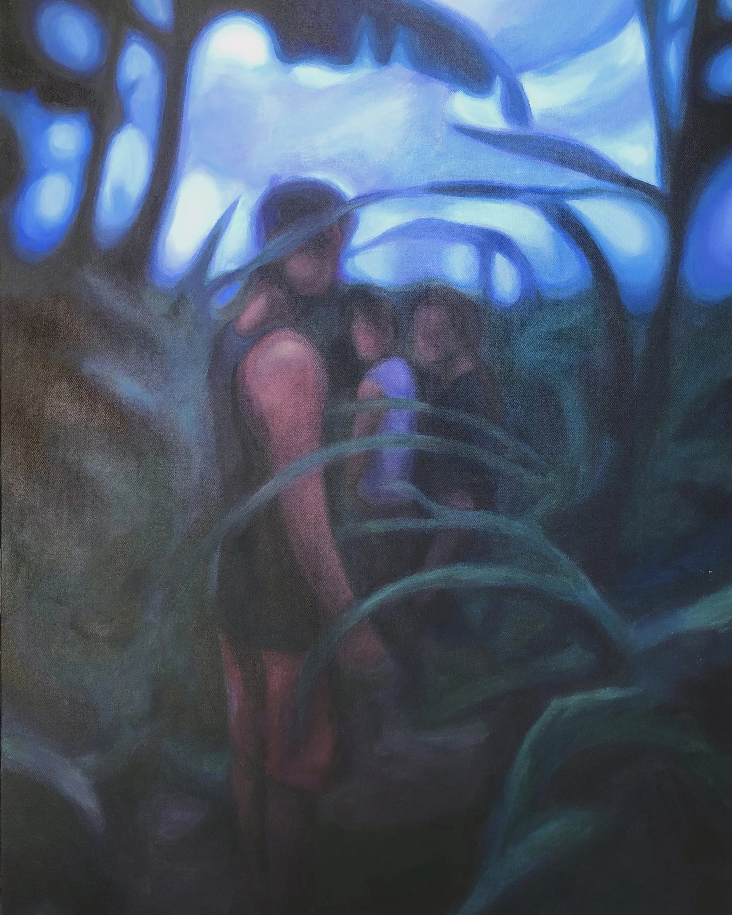 Rachael Songey, Lost, acrylic painting, 30 in x 40 in, 2023.