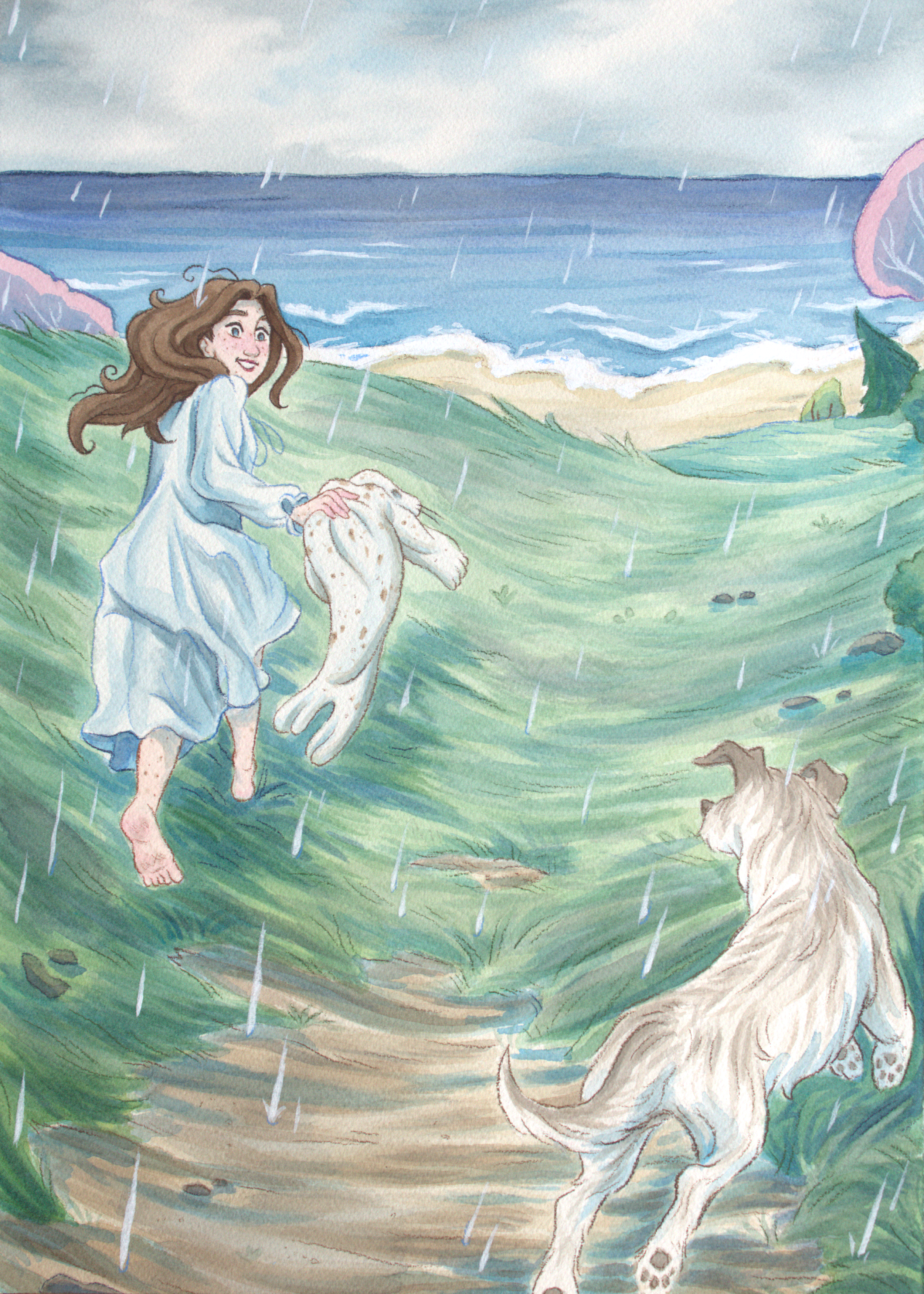 Rachael Songey, The Selchie’s Lament, p. 22, mixed media, 14 in x 10 in, 2026.