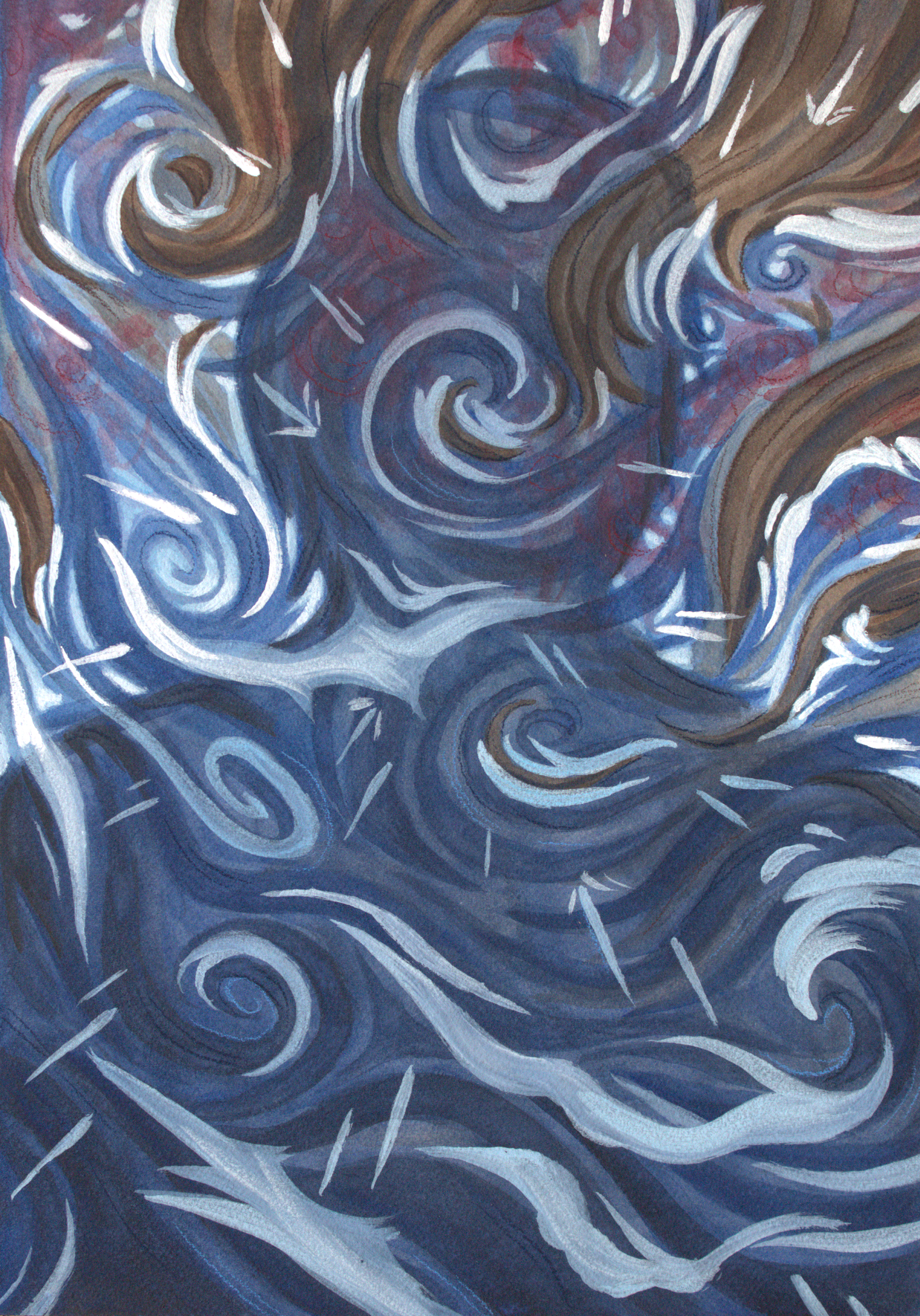 Rachael Songey, The Selchie’s Lament, p. 27, mixed media, 14 in x 10 in, 2026.