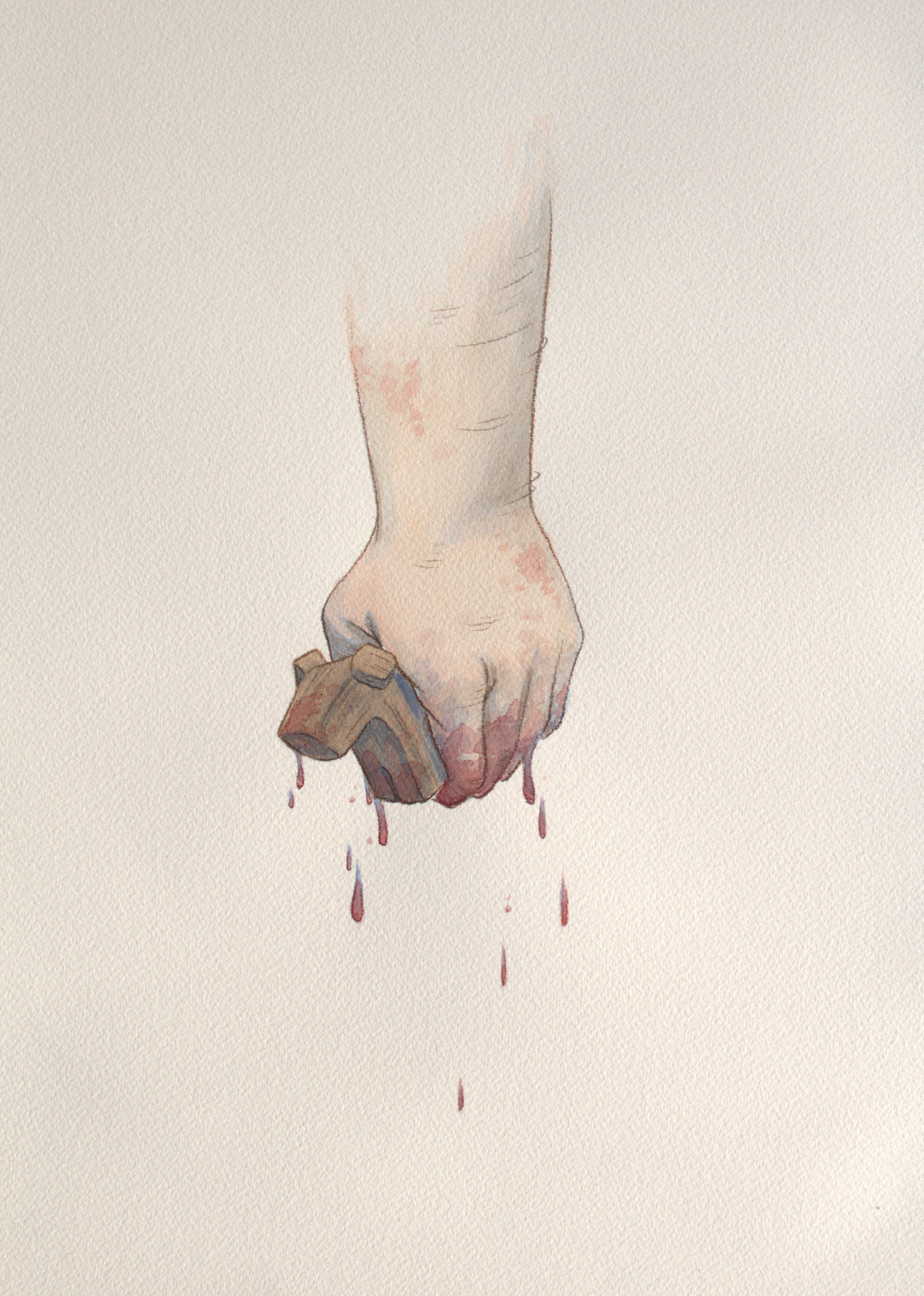 Rachael Songey, The Selchie’s Lament, p. 28, mixed media, 14 in x 10 in, 2026.