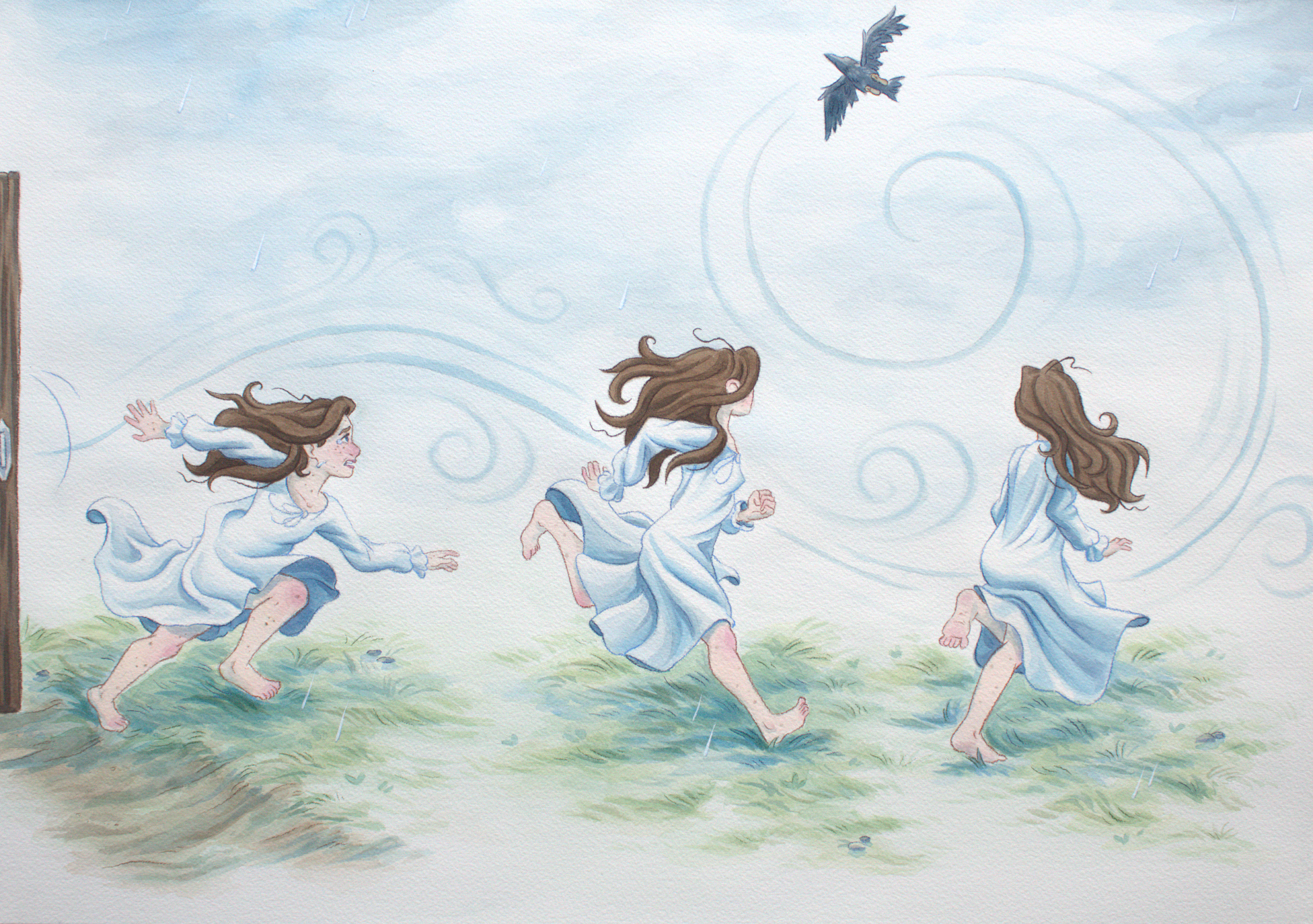 Rachael Songey, The Selchie’s Lament, pp. 18-19, mixed media, 14 in x 10 in, 2026.