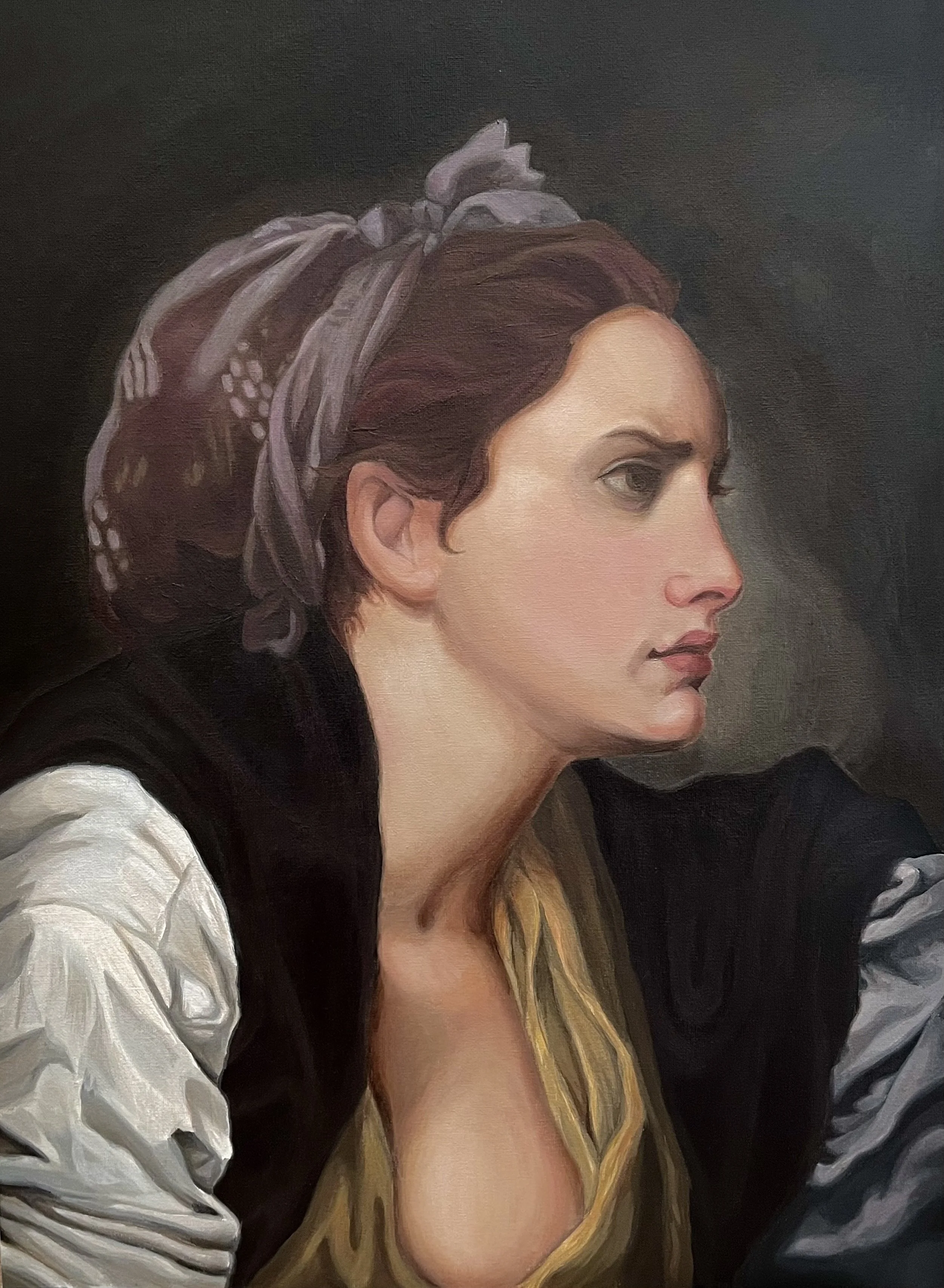 Rachael Songey, Jean-Baptiste Greuze Master Study, acrylic painting, 18 in x 24 in,
2022.