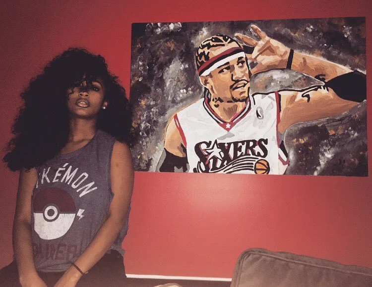 "When my career is over, I want to be able to look in the mirror and say I did it my way" AI 24 x 36 Acrylic on Canvas #SOLD #DevyyArt #alleniverson #ai3 #Sixers #BlackArt #BlackGirlMargic