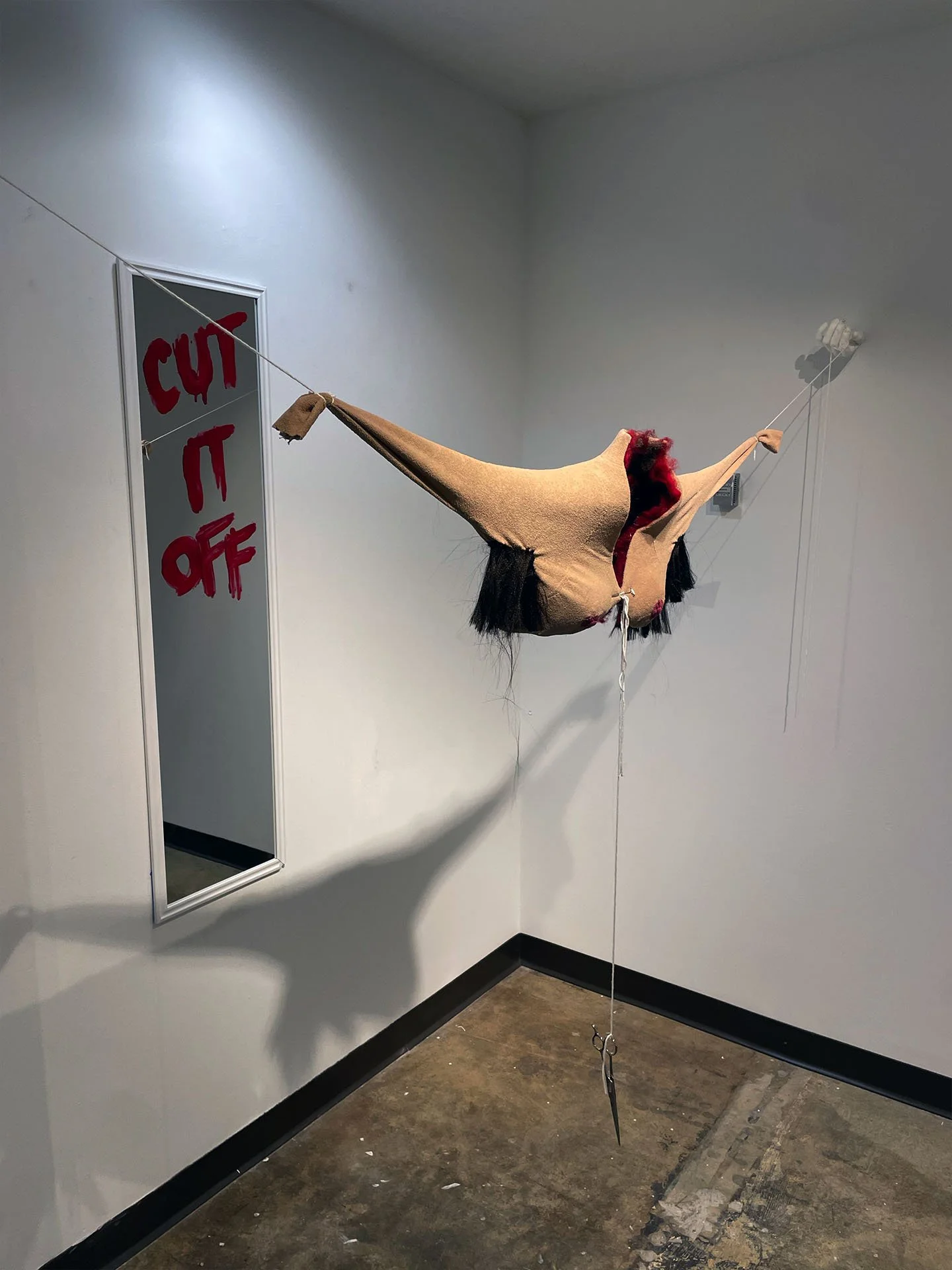 "Cut It Off", 2025. Interactive installation. 