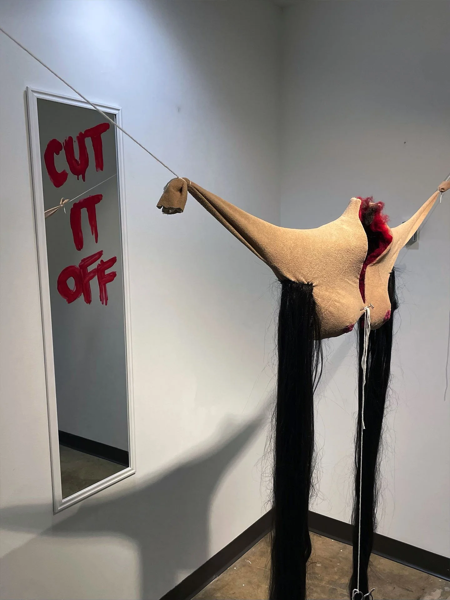 "Cut It Off", 2025. Interactive installation. 