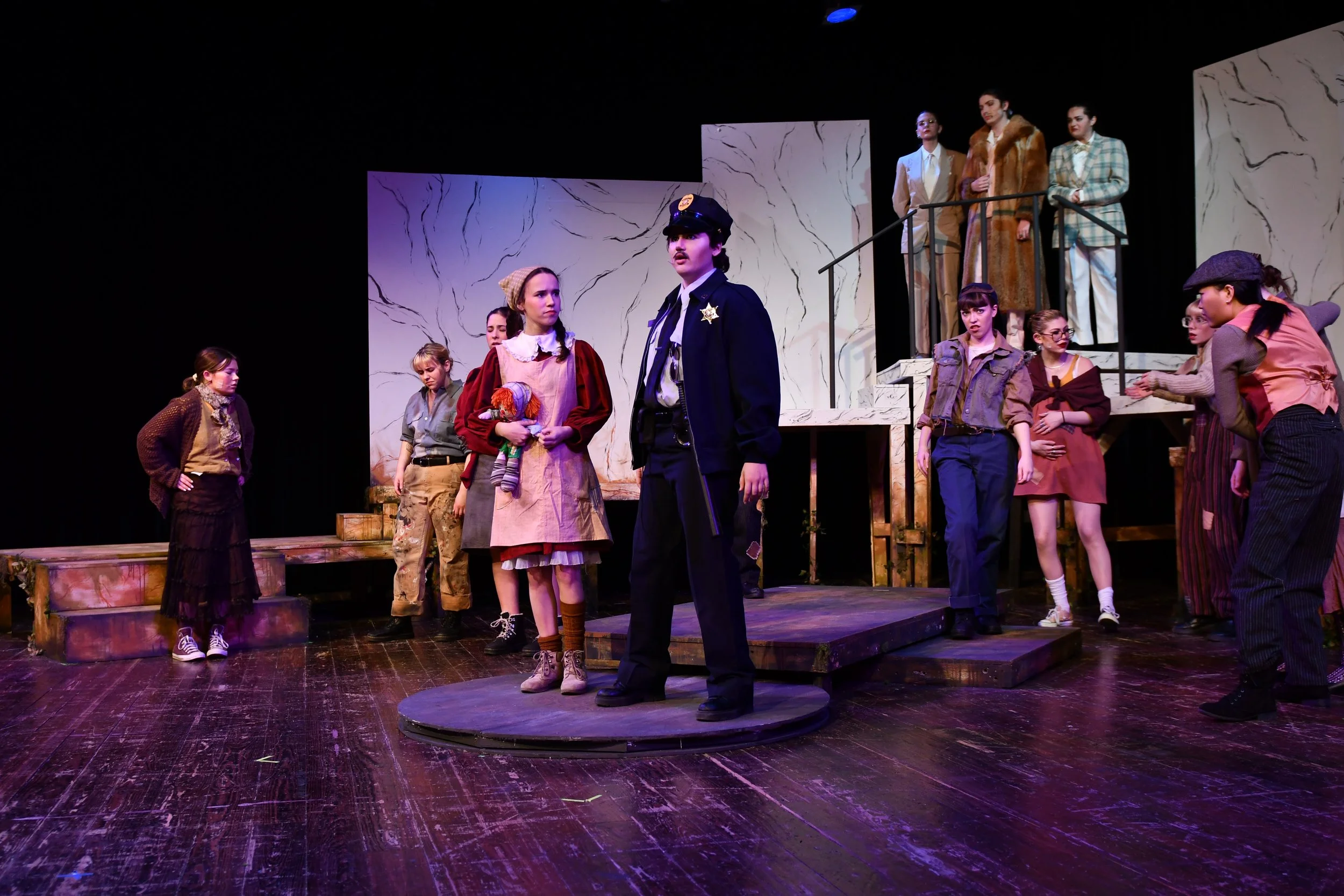 "Urinetown", Spring 2026. Directed by Claire D. Kolheim. Written by Greg Kotis. Photo: Full cast.