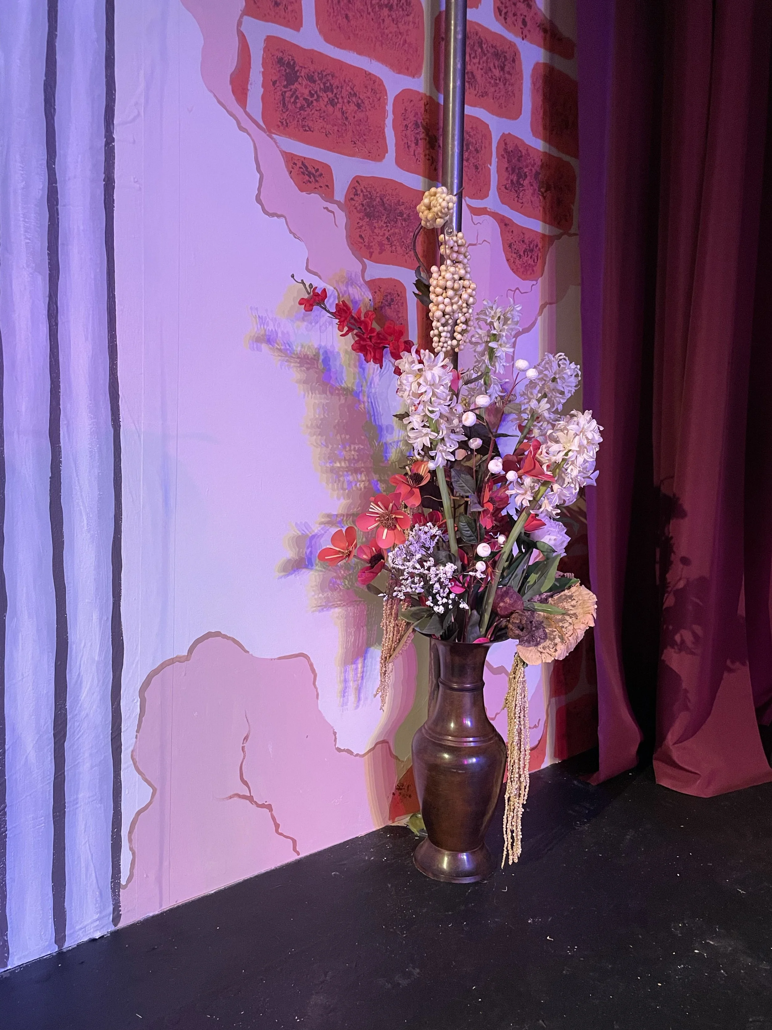 a detail from the Once Upon A Mattress: Youth Edition stage, Germantown Community Theater