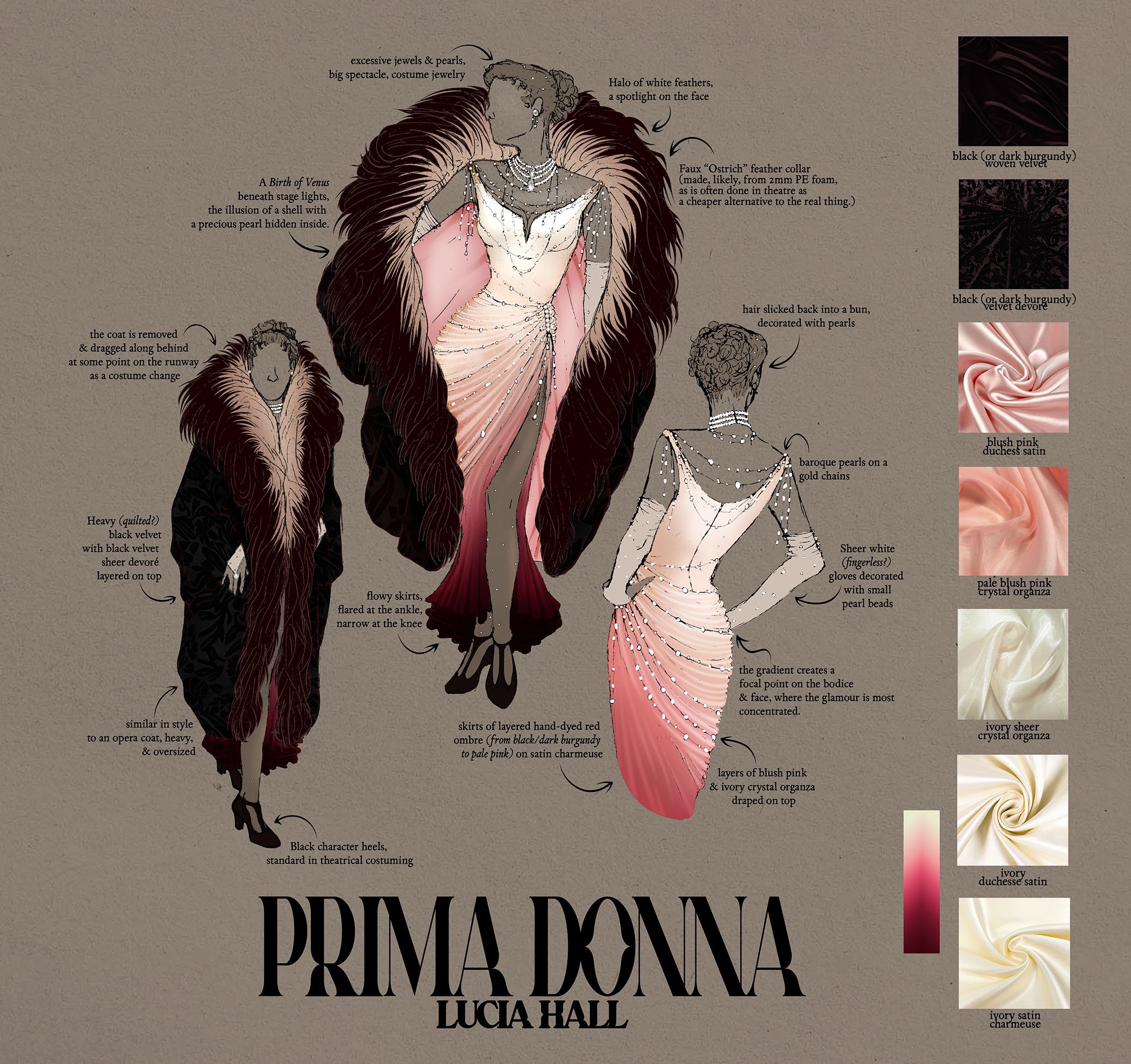 "PRIMA DONNA", 2026. Come As Thou Art Runway Show. Brooks Museum of Art, Memphis, TN. Original Design. 