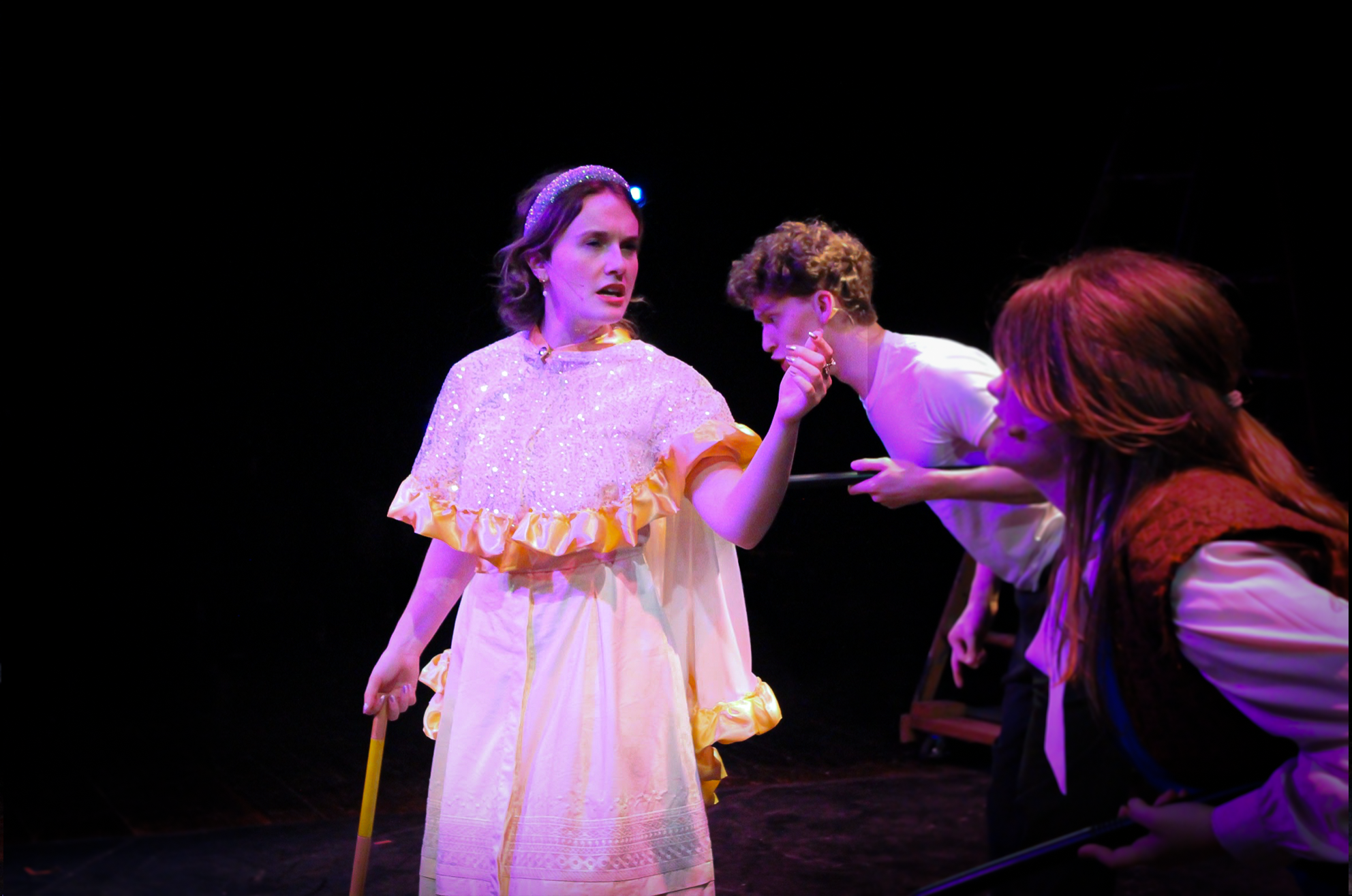 "Alice By Heart", Spring 2025. Photo: (left to right) Kathryn Dressel, Elliot Robinson, Lilith Dyson