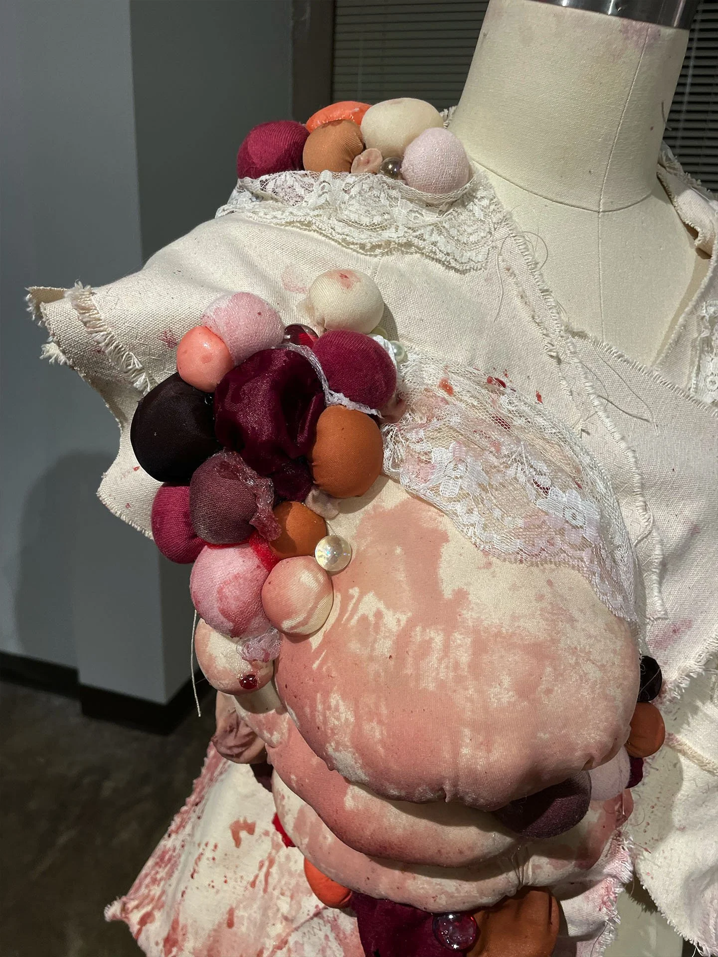 "Lady Lumps (Domestic Biopsy)", 2025. Handmade costume & performance. 