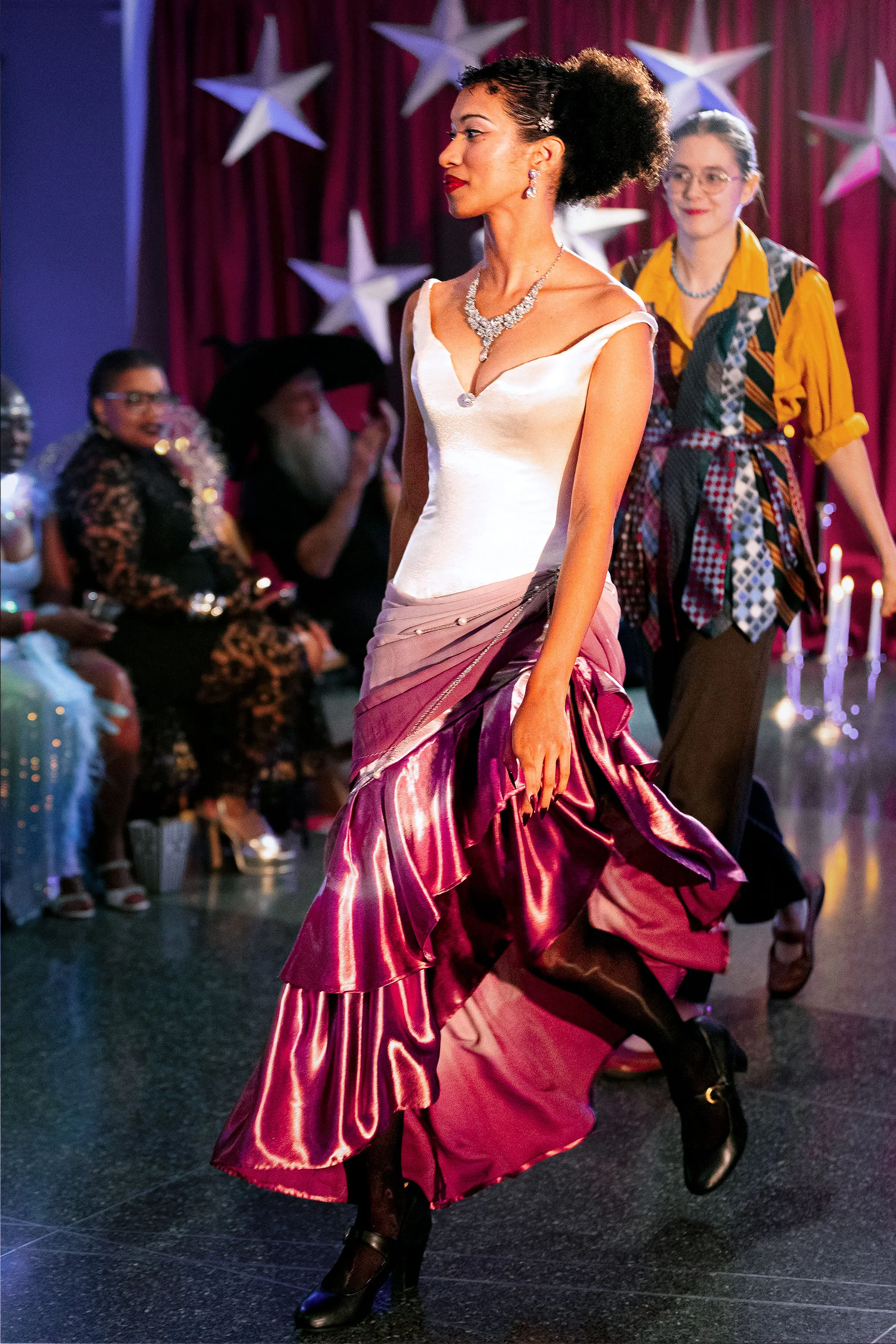 "PRIMA DONNA", 2026. Come As Thou Art Runway Show. Brooks Museum of Art, Memphis, TN. Modeled by Arika Leigh. Winner: Best Design. Photography by Ziggy Mack (@fomoloop)