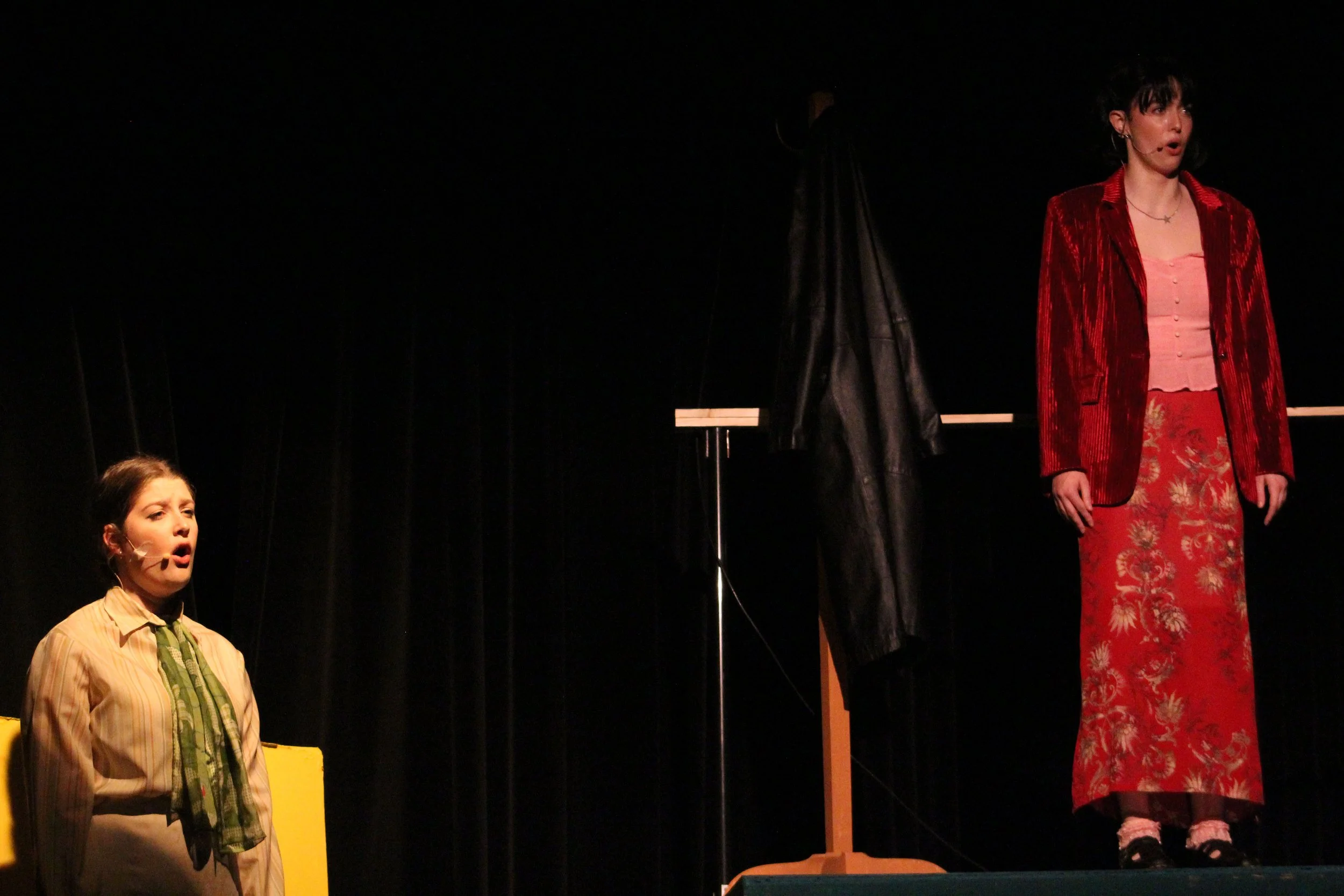 "Amélie", Spring 2024. Directed by Aliza Moran. Written by Craig Lucas, Daniel Messé, & Nathan Tysen. Photo: Marianne Gebb (left), Eliza Fleming (right).