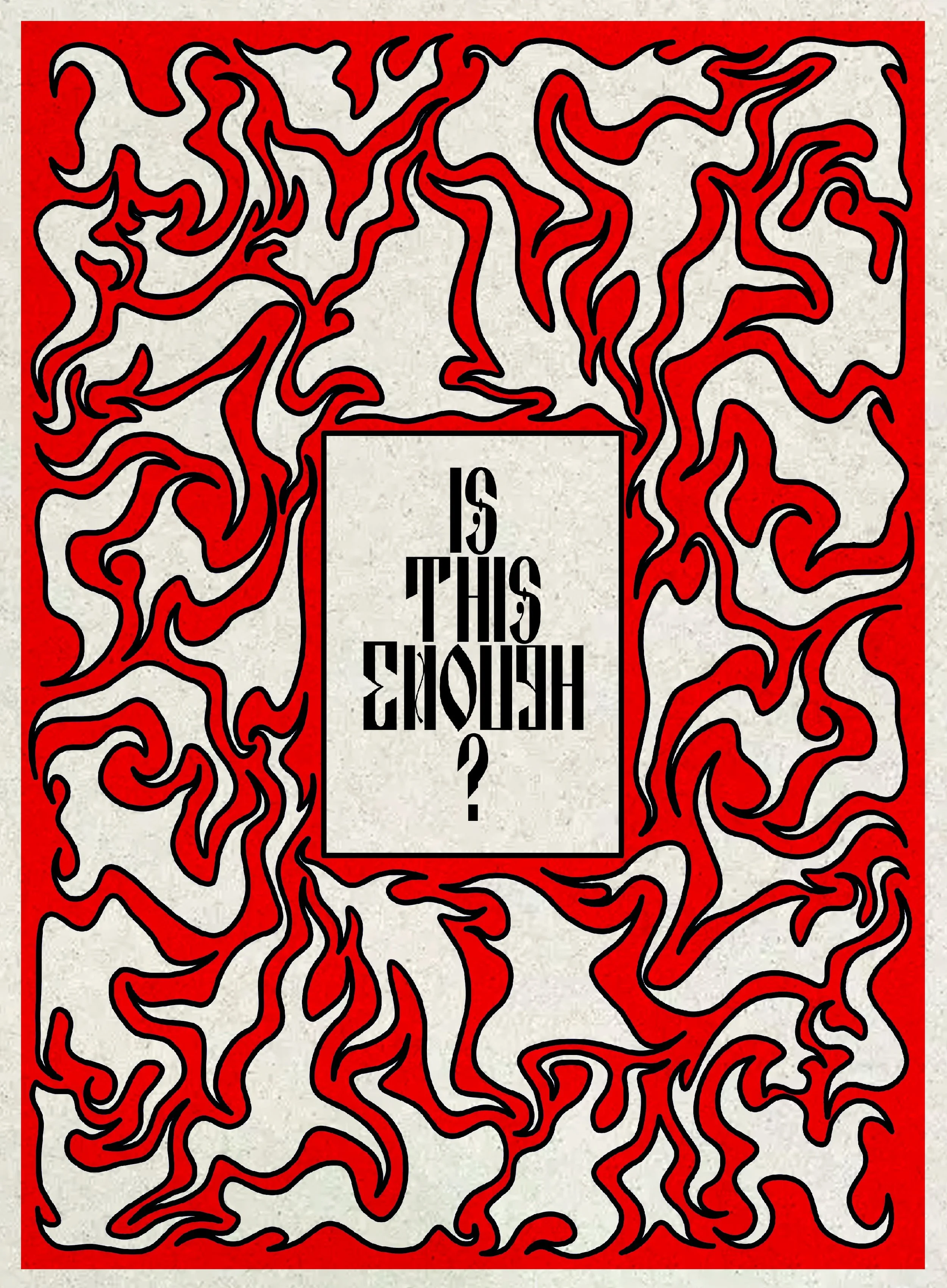 "IS THIS ENOUGH?", 2024. Mini zine. Digital art & graphic design. Based on "IS THIS ENOUGH FOR YOU? (Patchwork No.1)" (2023). PAGE 8.
