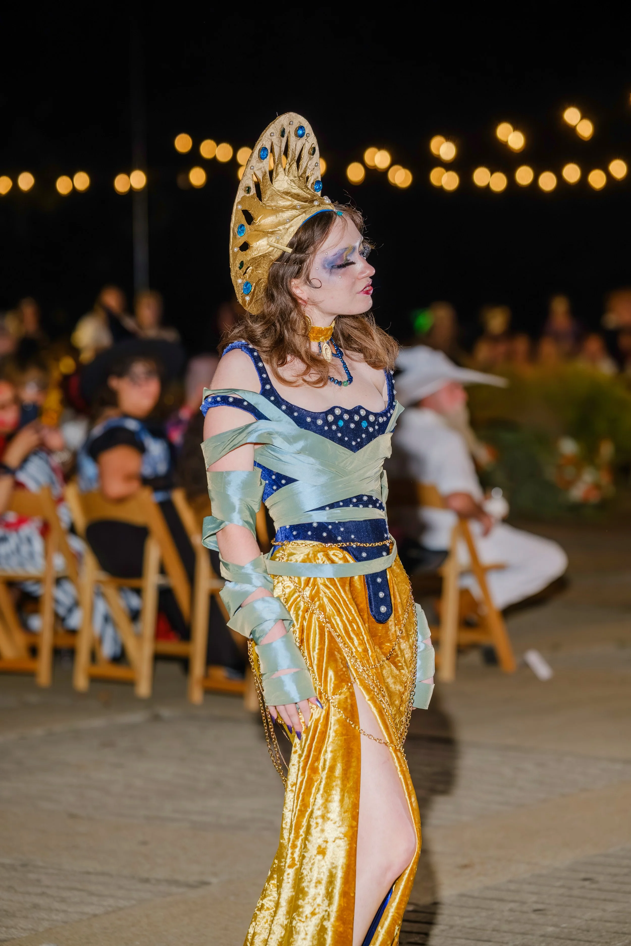 "The Beetle", 2025. Come As Thou Art Runway Show. Brooks Museum of Art, Memphis, TN. Modeled by Milena Murov. Photography by Dashaad Prude (@cameramandash)