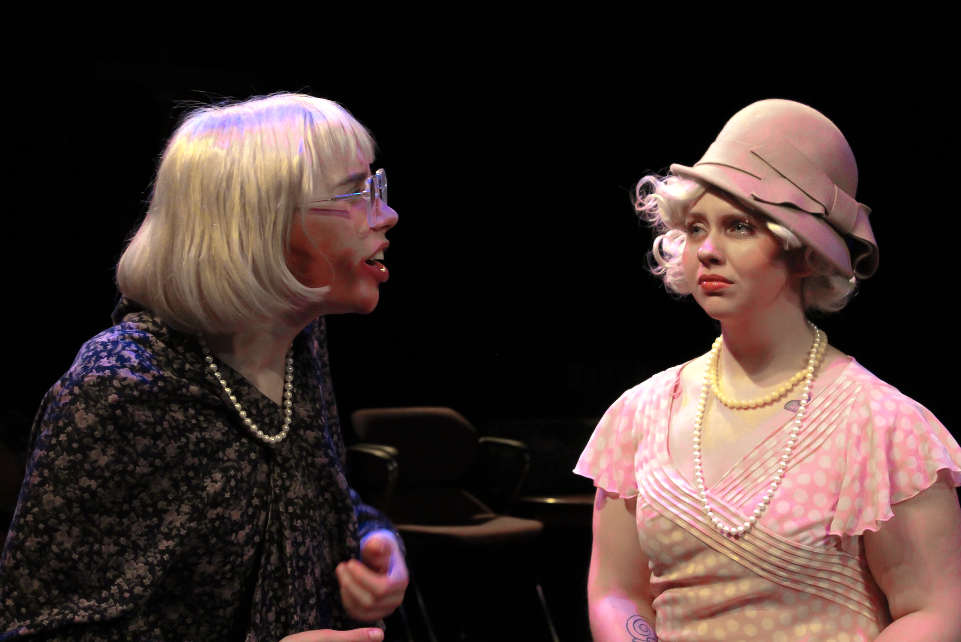"Radium Girls", Fall 2025. Directed by Christina Hernandez. Written by D.W. Gregory. Photo: Theo Lord (left), Elm Shreeve (right).