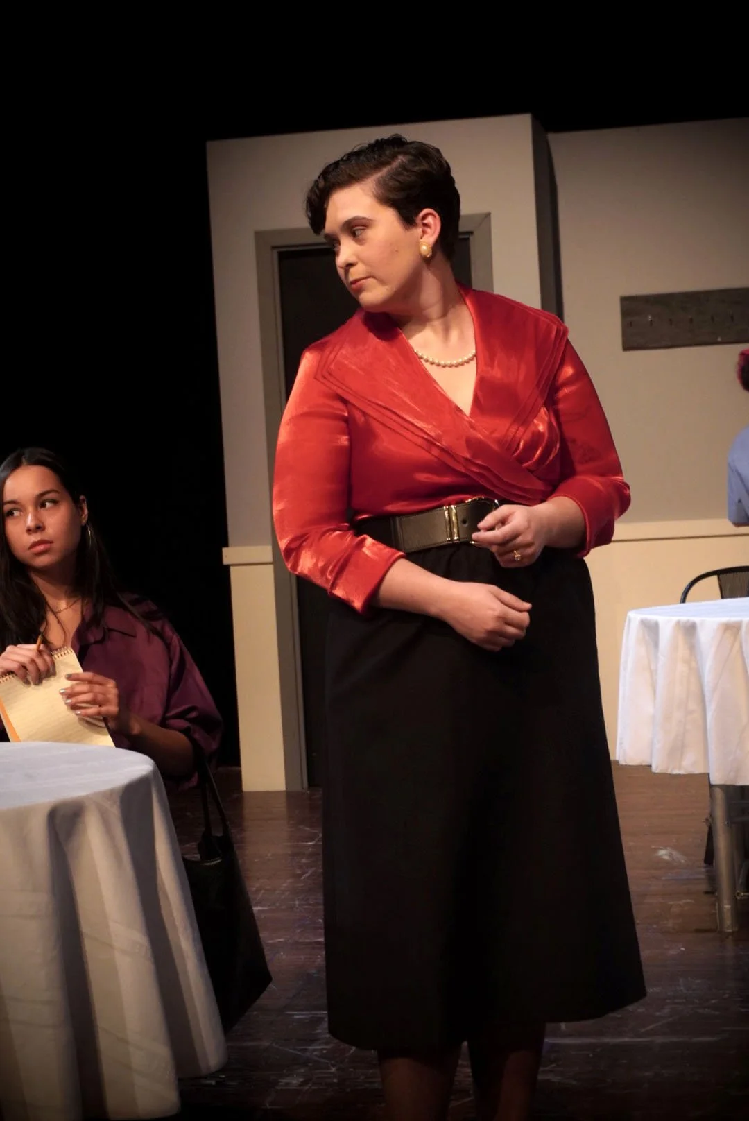 "Mystery At Greenfingers", Fall 2024. Photo: Naomi Sharp (left), Teresa Lowry (center).