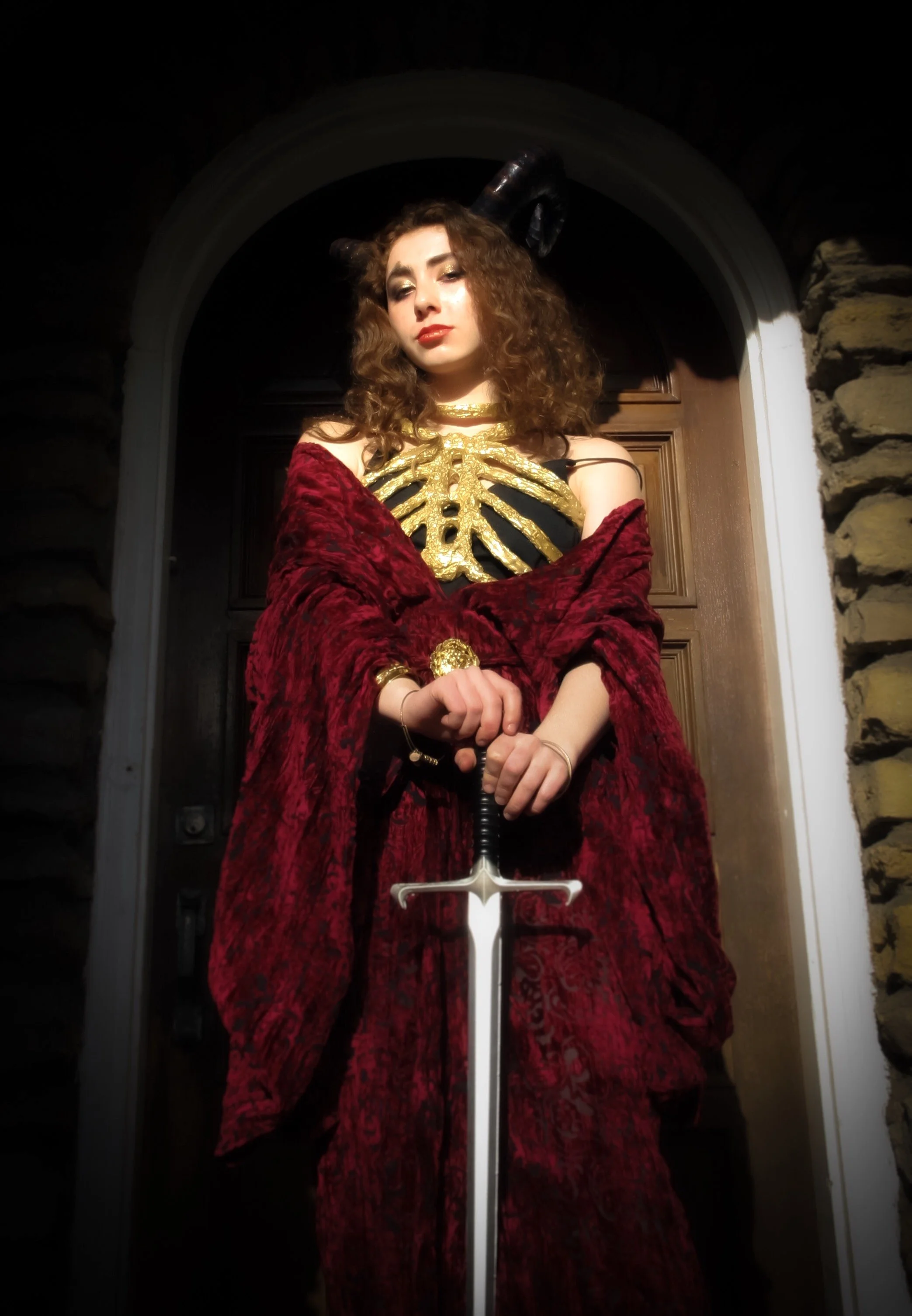 "Ye Who Enter", 2022. Modeled by Allison Settles. 