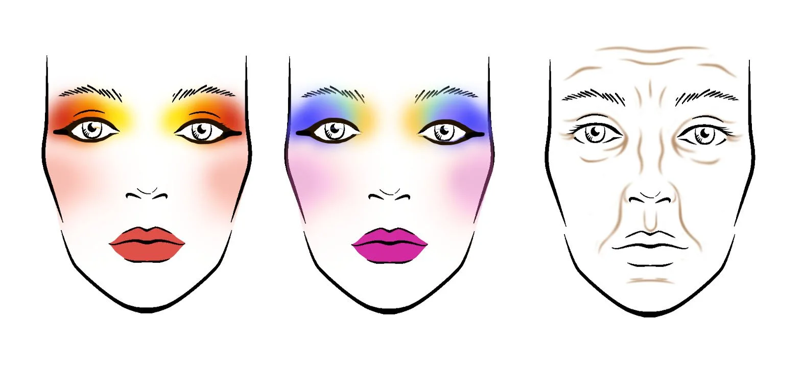 "Dance Nation", Spring 2025. Makeup chart.