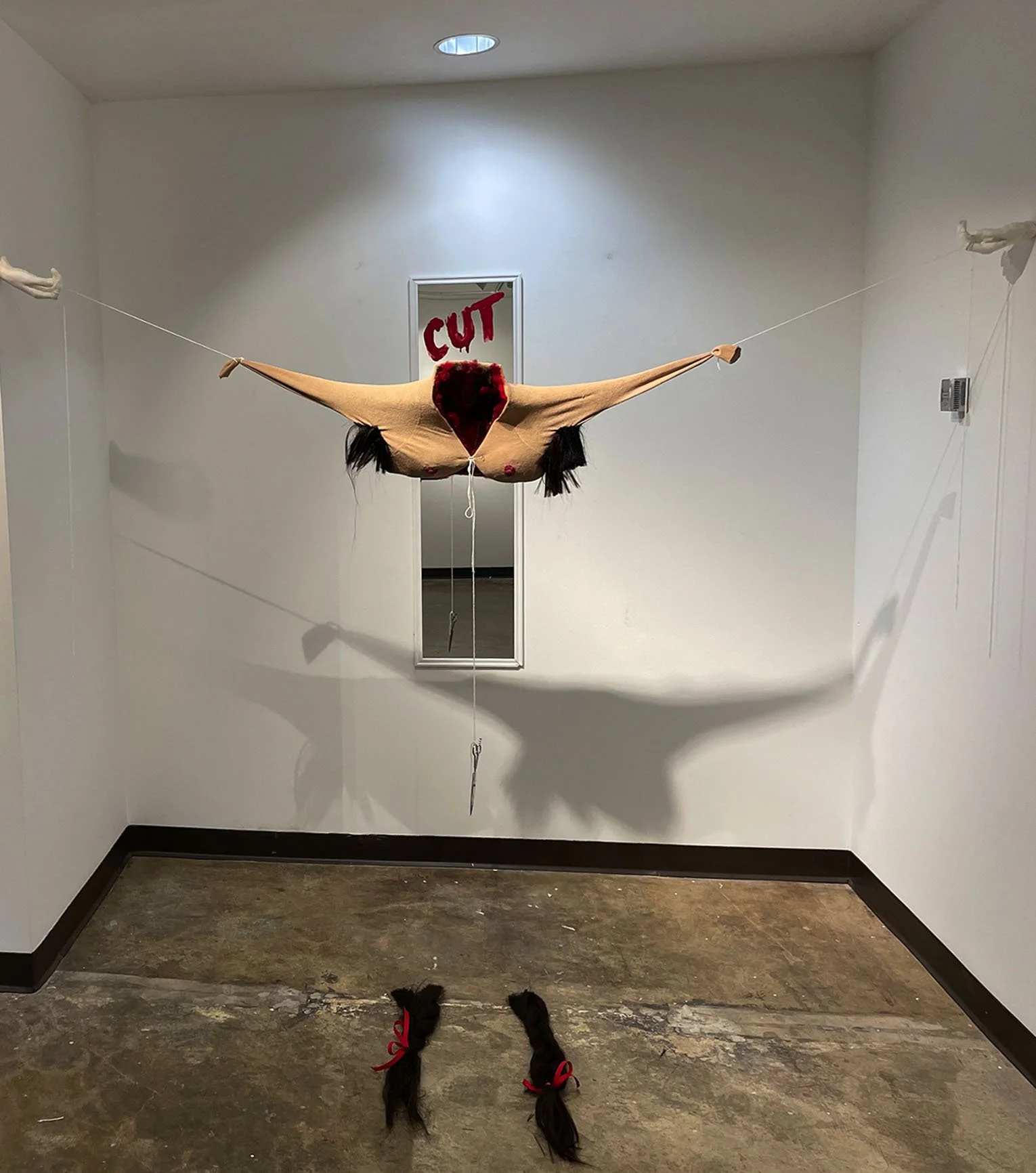 "Cut It Off", 2025. Interactive installation. 