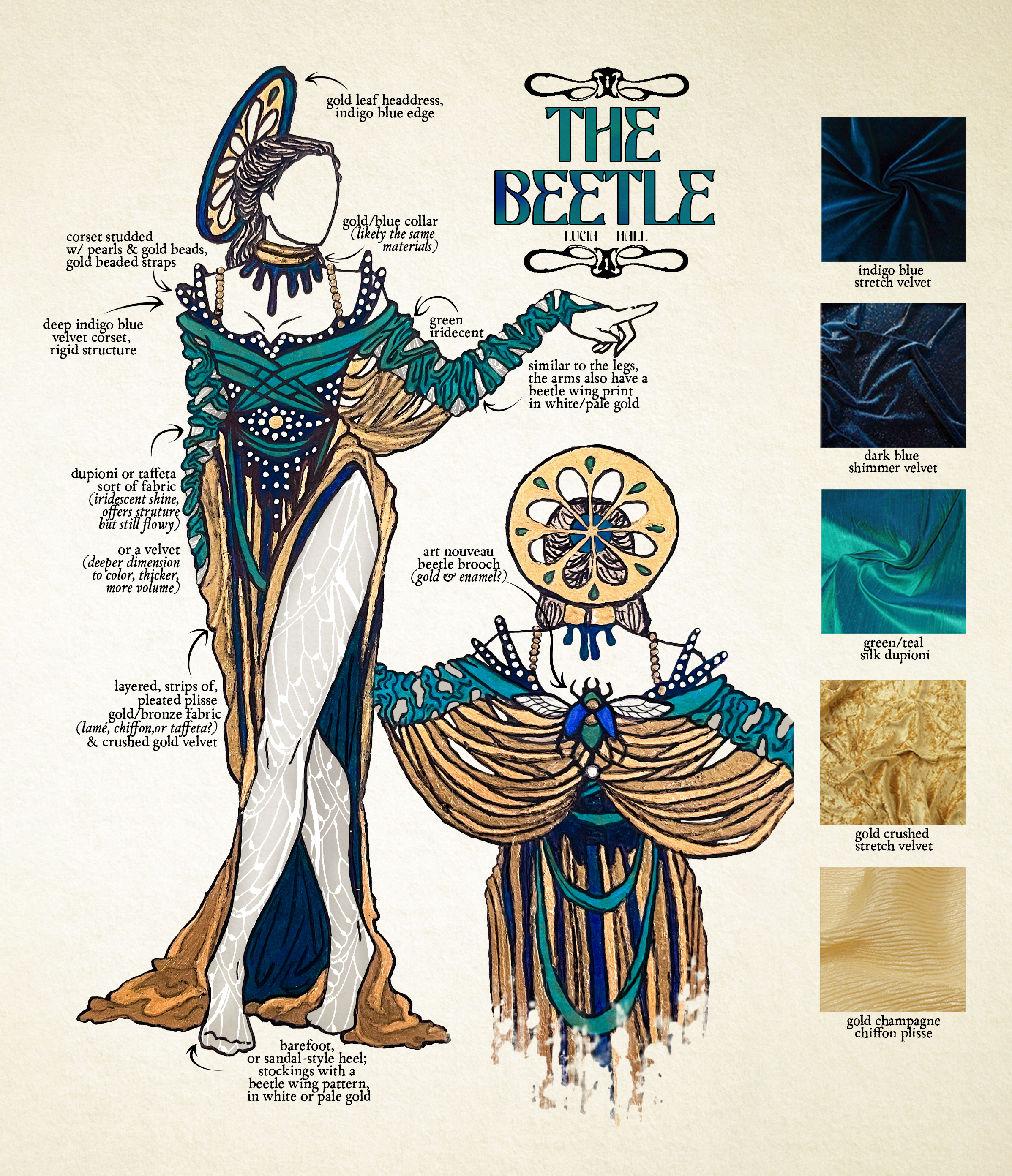 "The Beetle", 2025. Come As Thou Art Runway Show. Brooks Museum of Art, Memphis, TN. Original Design. 