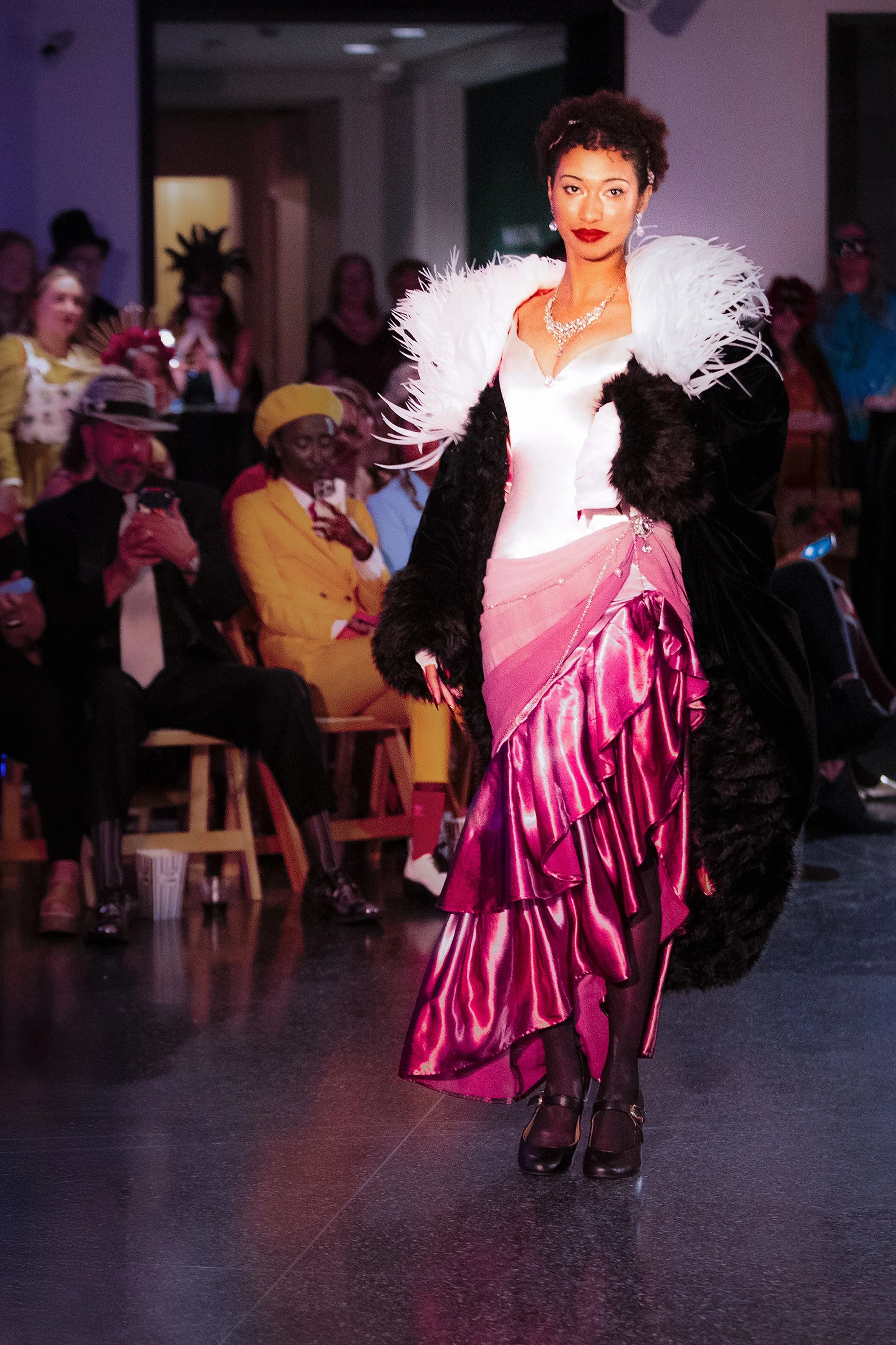 "PRIMA DONNA", 2026. Come As Thou Art Runway Show. Brooks Museum of Art, Memphis, TN. Modeled by Arika Leigh. Winner: Best Design. Photography by Ziggy Mack (@fomoloop)