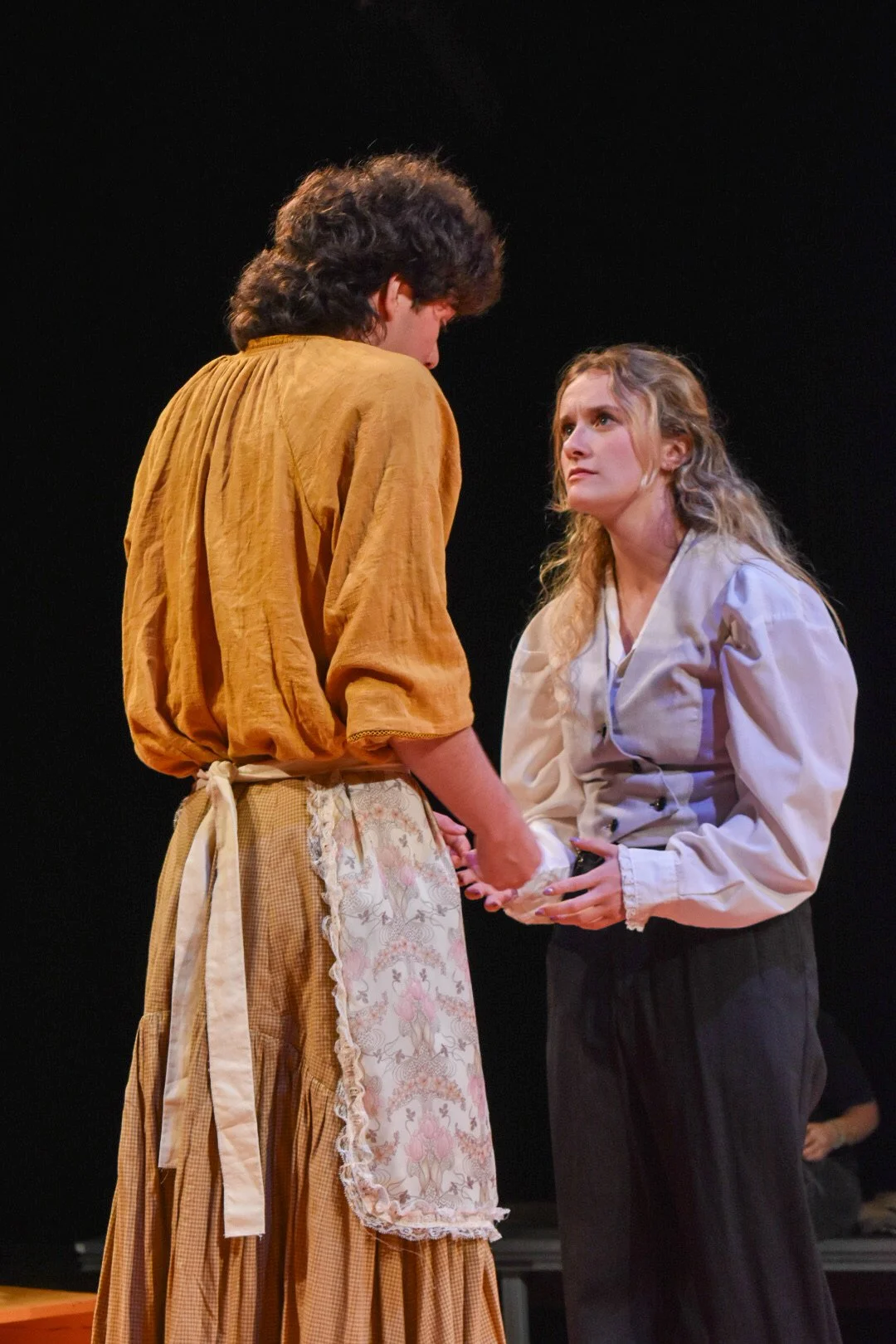 "Fools", Fall 2023. Directed by Jamie Boller-Raup. Written by Neil Simon. Photo: Blake Shirley (left), Kathryn Dressel (right).