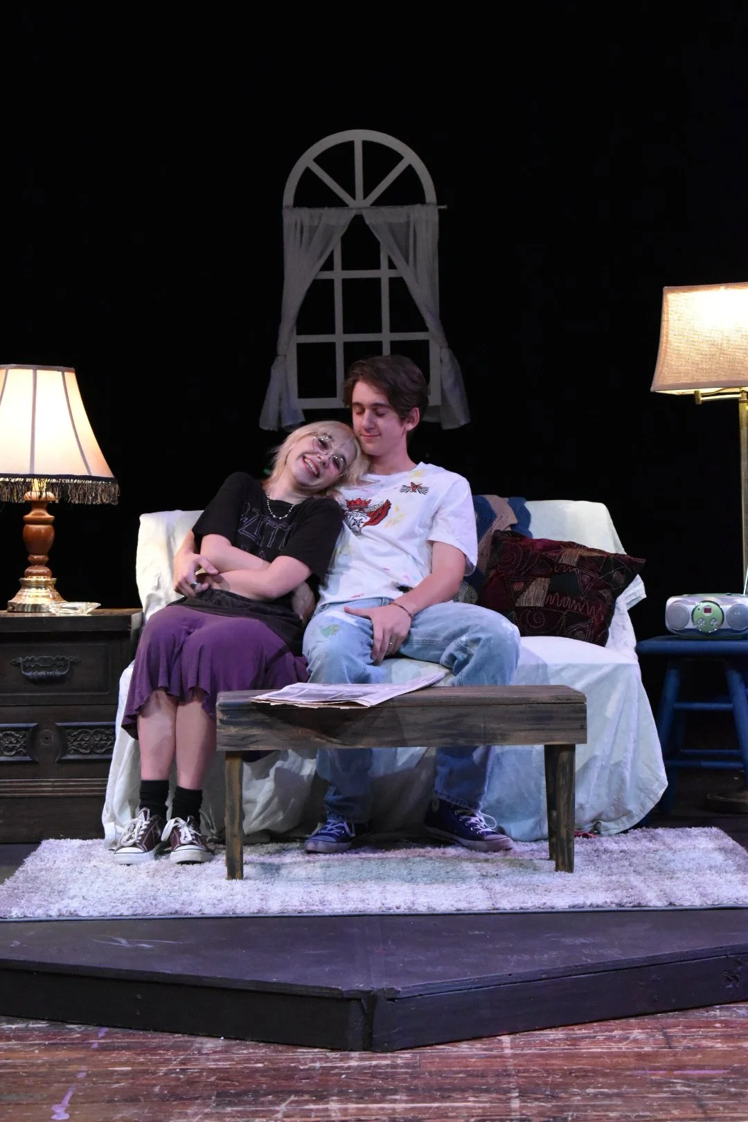 "The Magic Tower", Fall 2023. Directed by Kevin Lechner. Written by Tennesse Williams. Photo: Theo Lord (left), Eli Garrett (right).