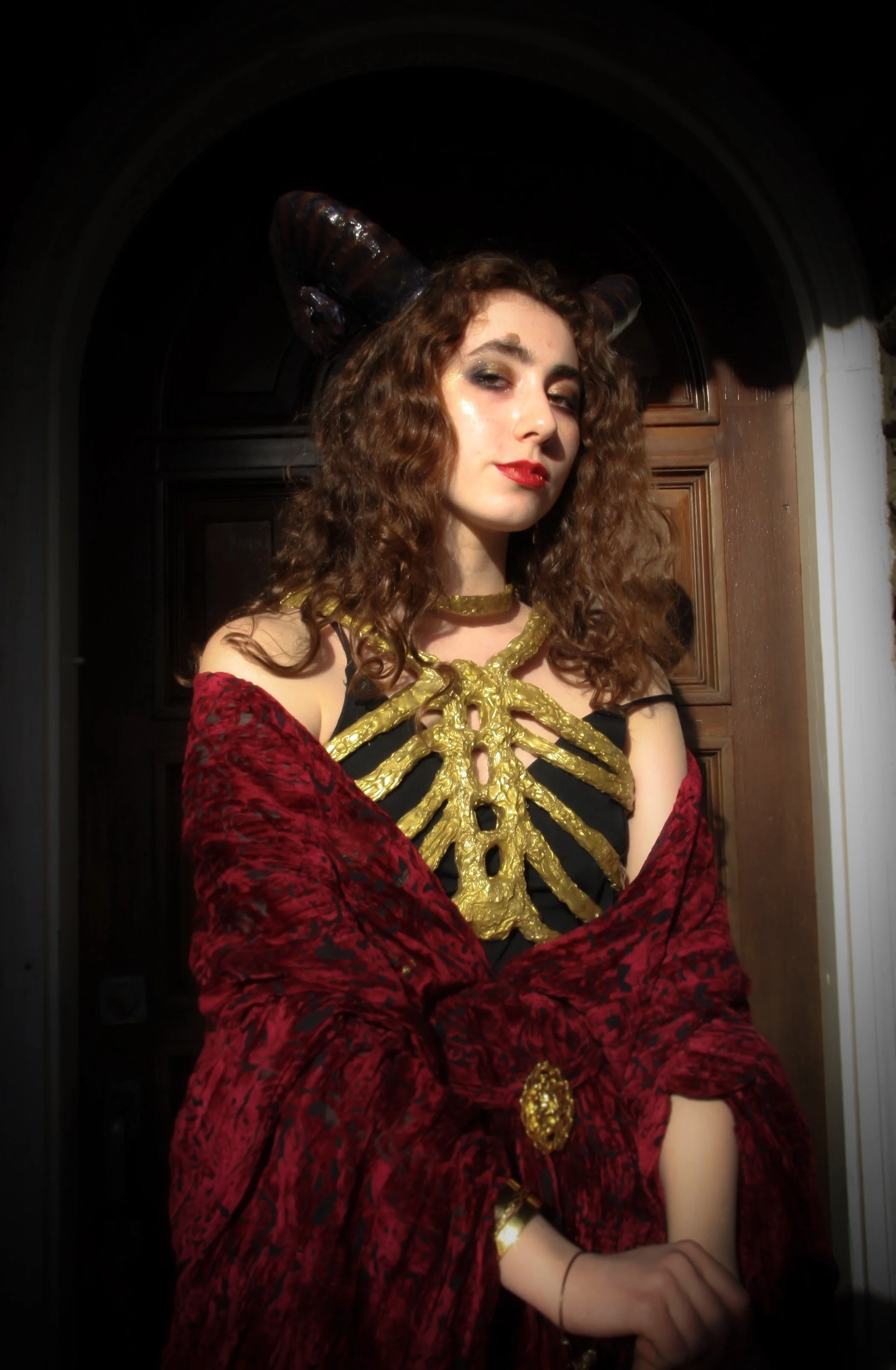 "Ye Who Enter", 2022. Modeled by Allison Settles. 