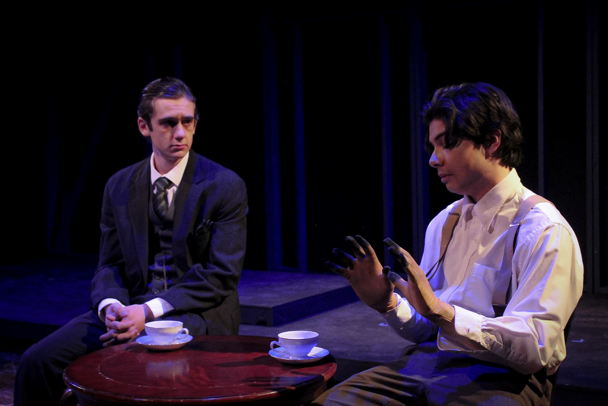 "Radium Girls", Fall 2025. Directed by Christina Hernandez. Written by D.W. Gregory. Photo: Eli Garrett (left), Brandon Reyes (right).