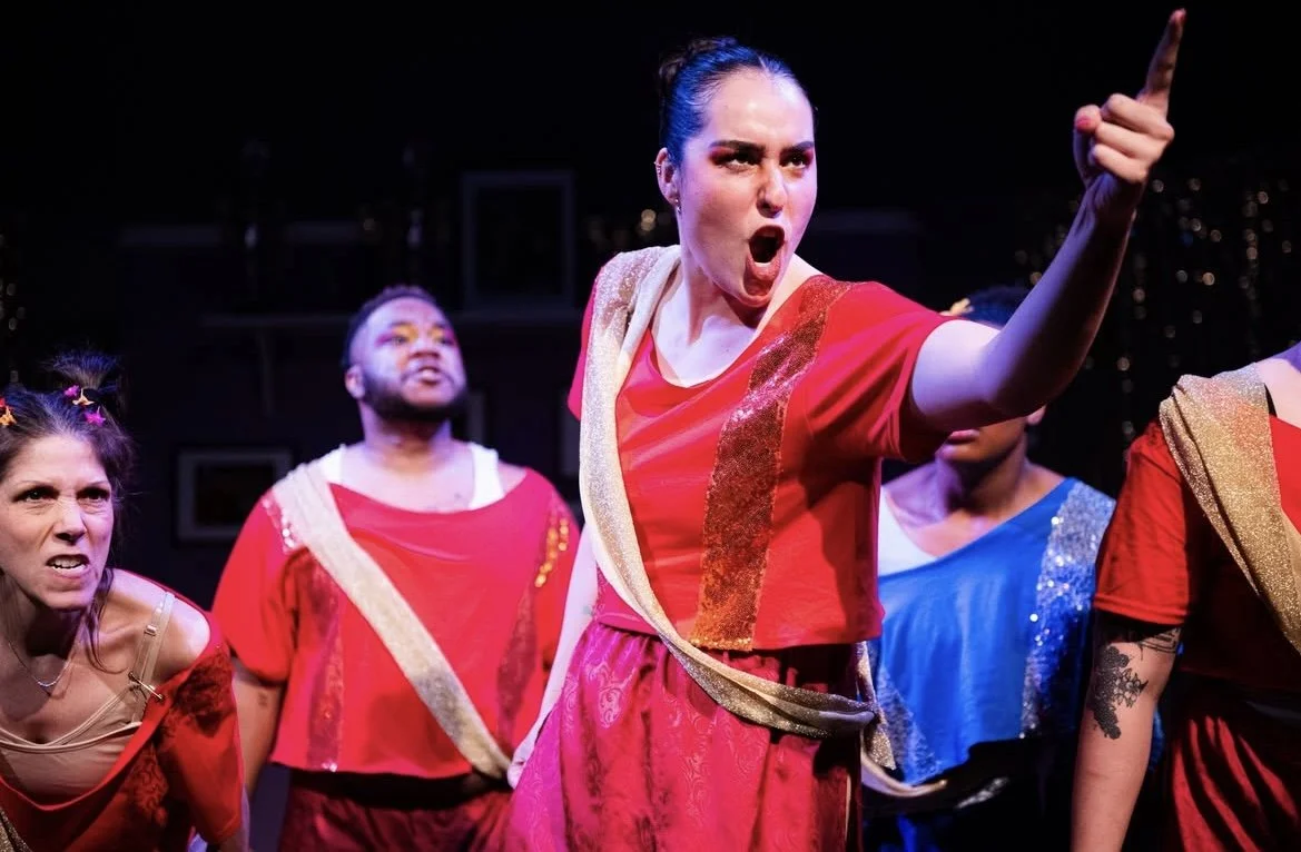 "Dance Nation", Spring 2025. Photo: (left to right) Lisa Sanchez-Sullivan, Lymonté Thomas, Eliana Mabe.