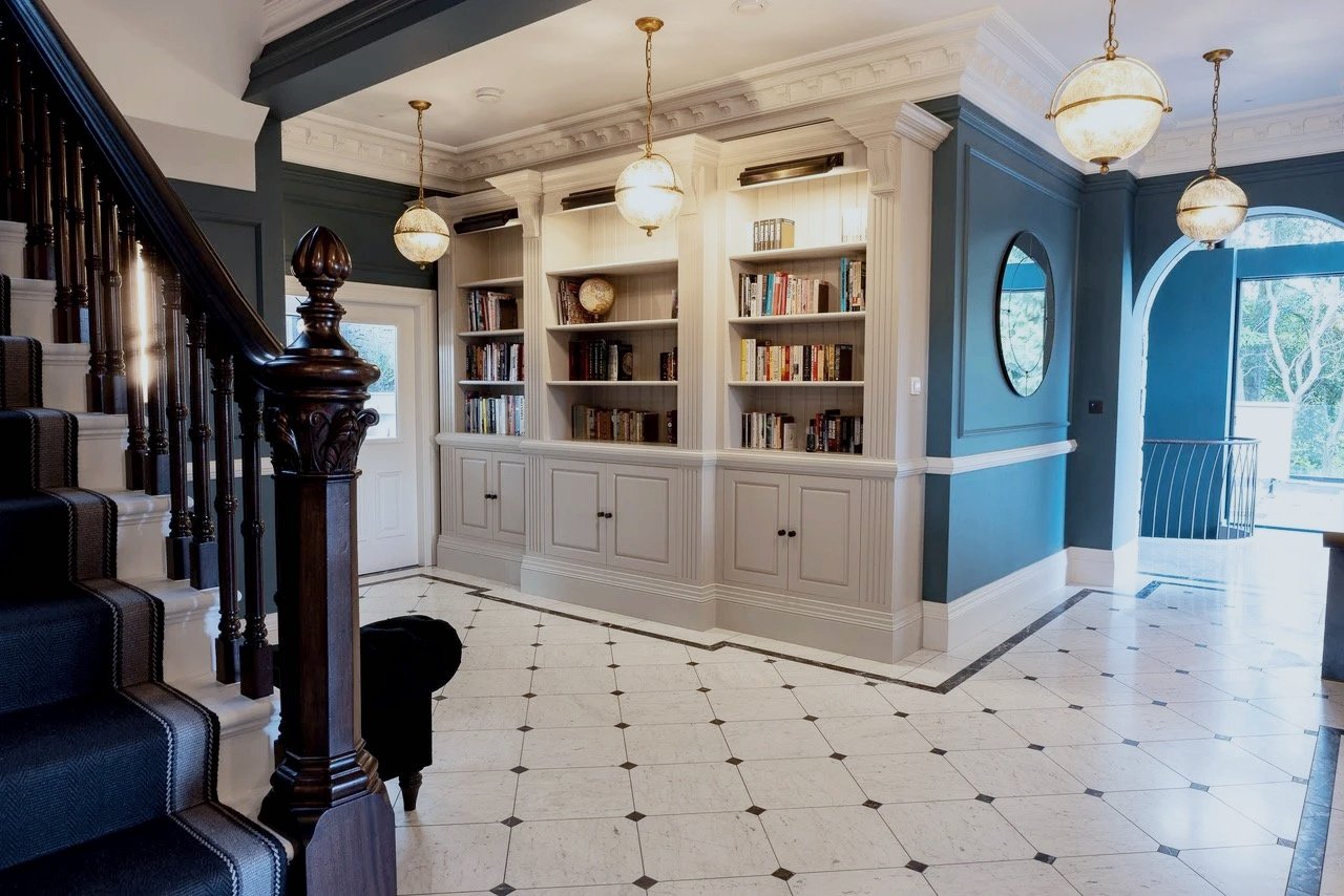 A Sturman & Co. Project. Blue hallway