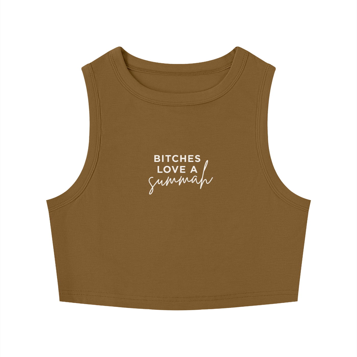 Bitches Love A Summer Fitted Crop Tank