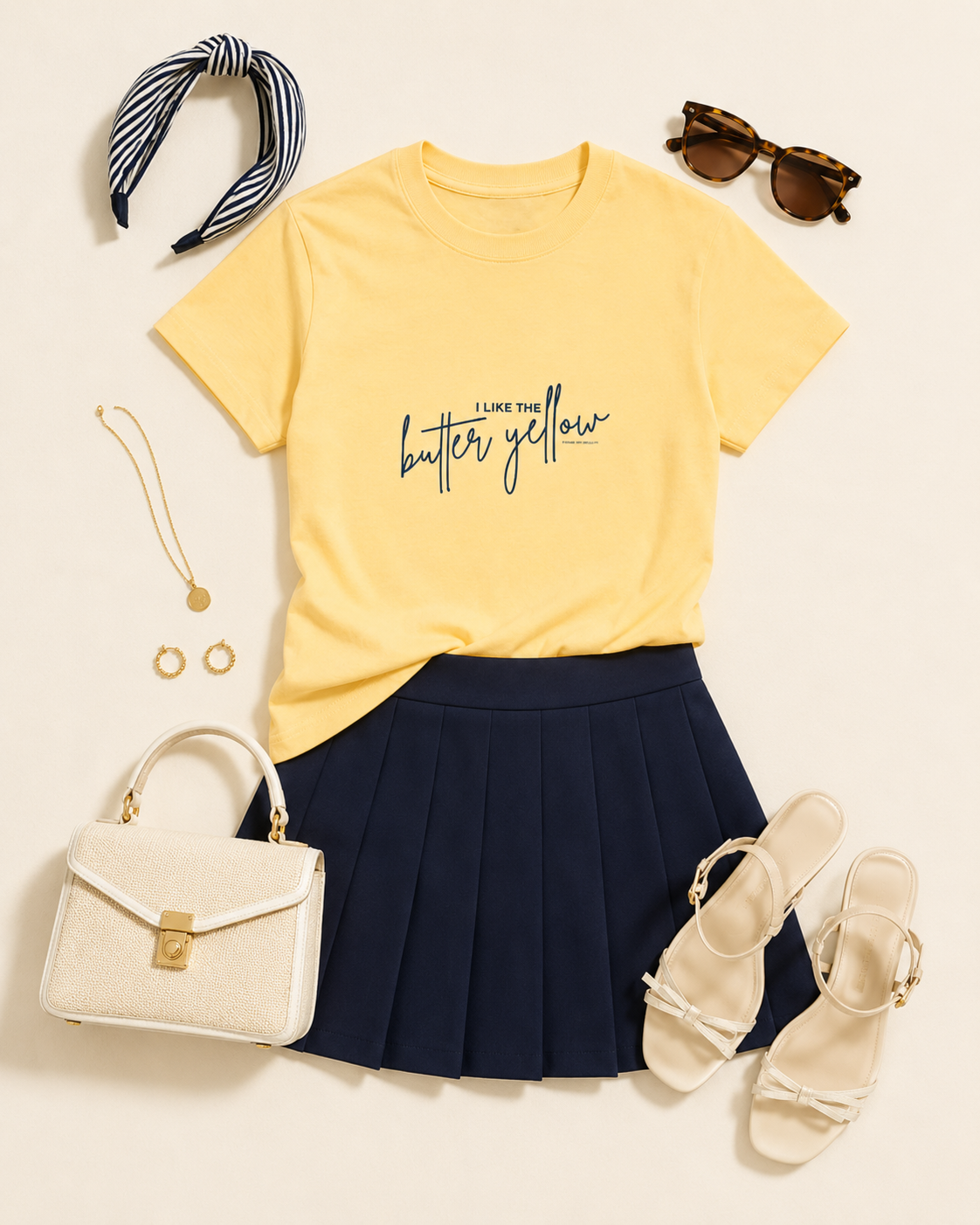 I Like The Butter Yellow Fitted Tee