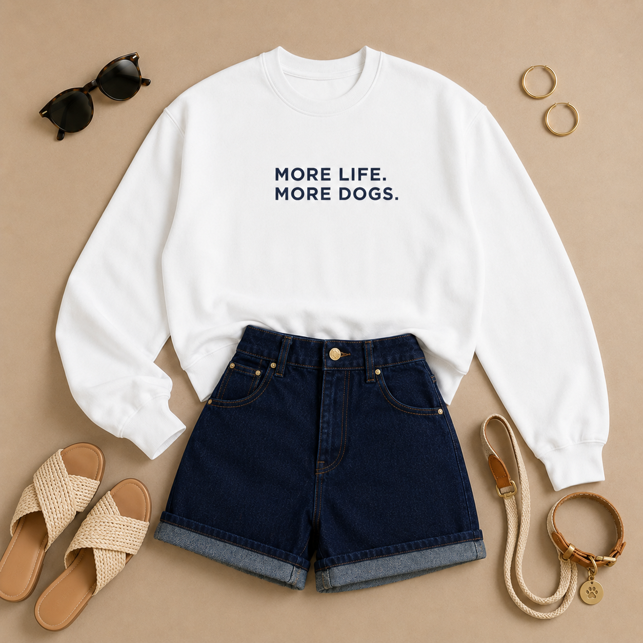 More Life. More Dogs. Crewneck Sweatshirt
