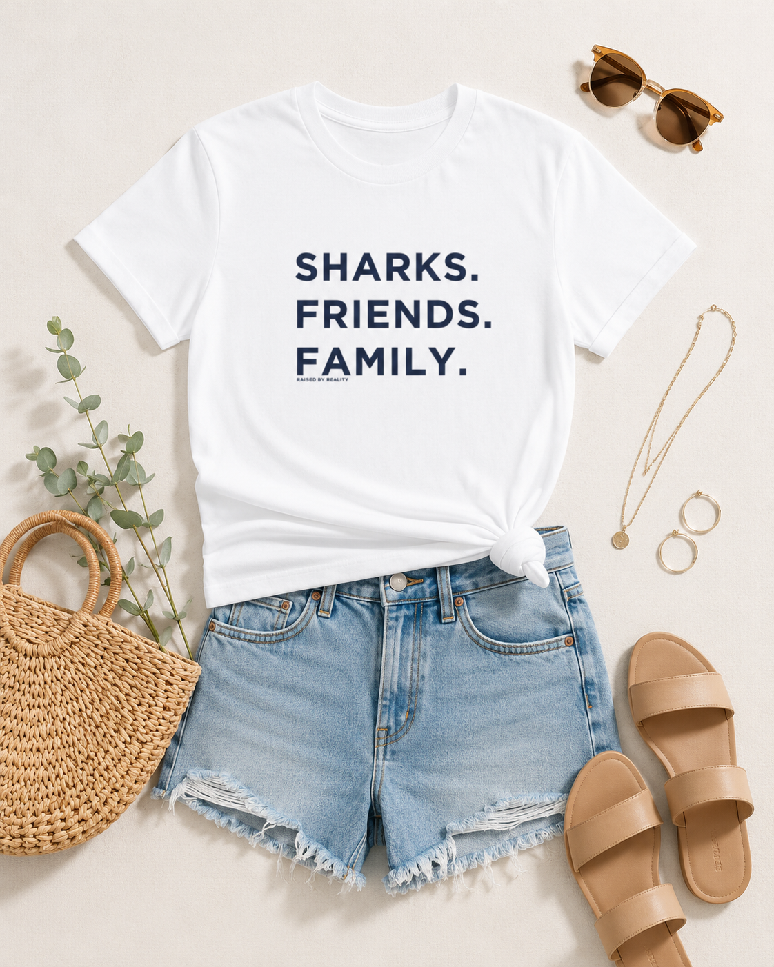 Sharks. Friends. Family. Summer Tee