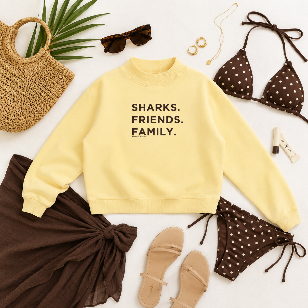 sharks friends family yellow mockneck styled mockup.png