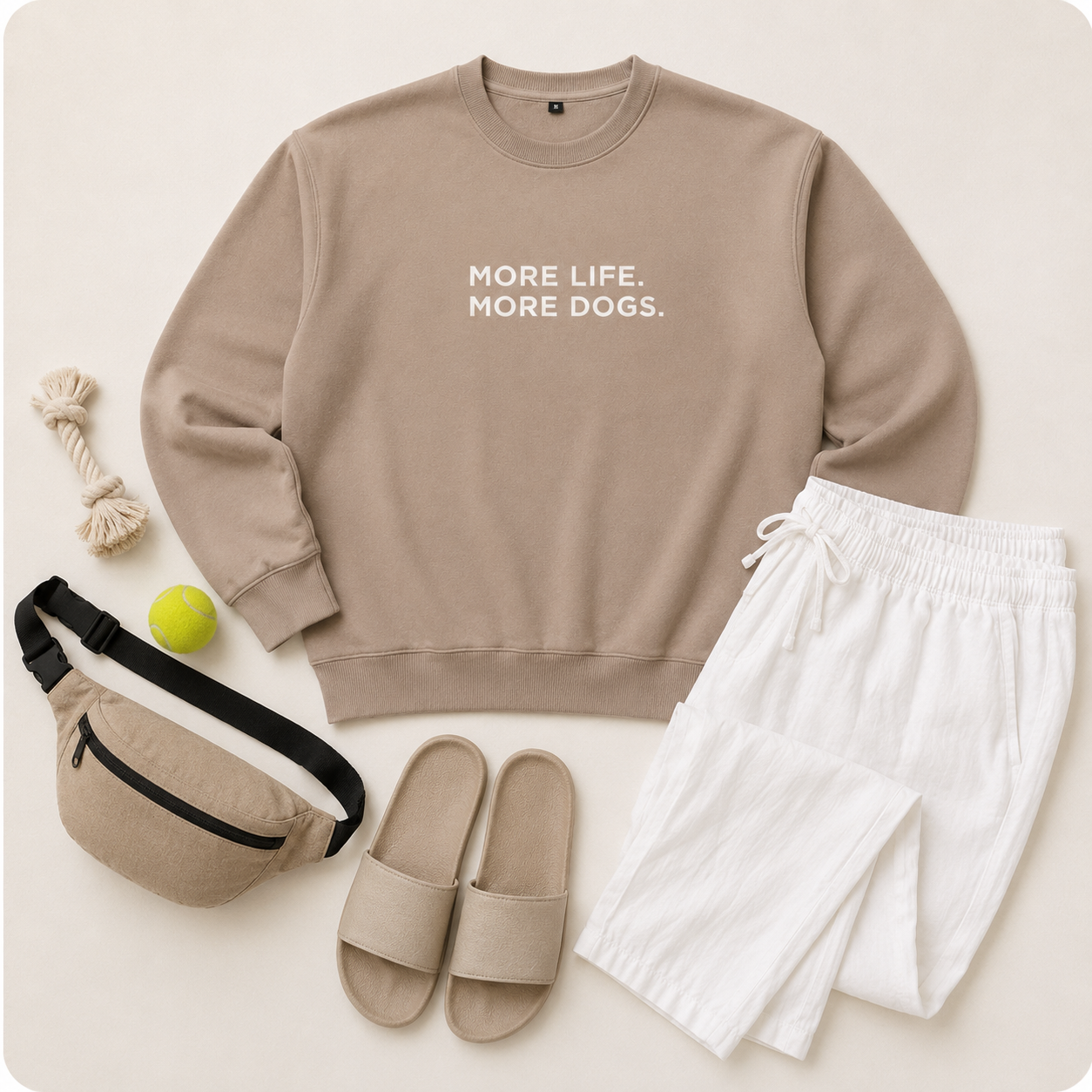 More Life. More Dogs. Crewneck Sweatshirt