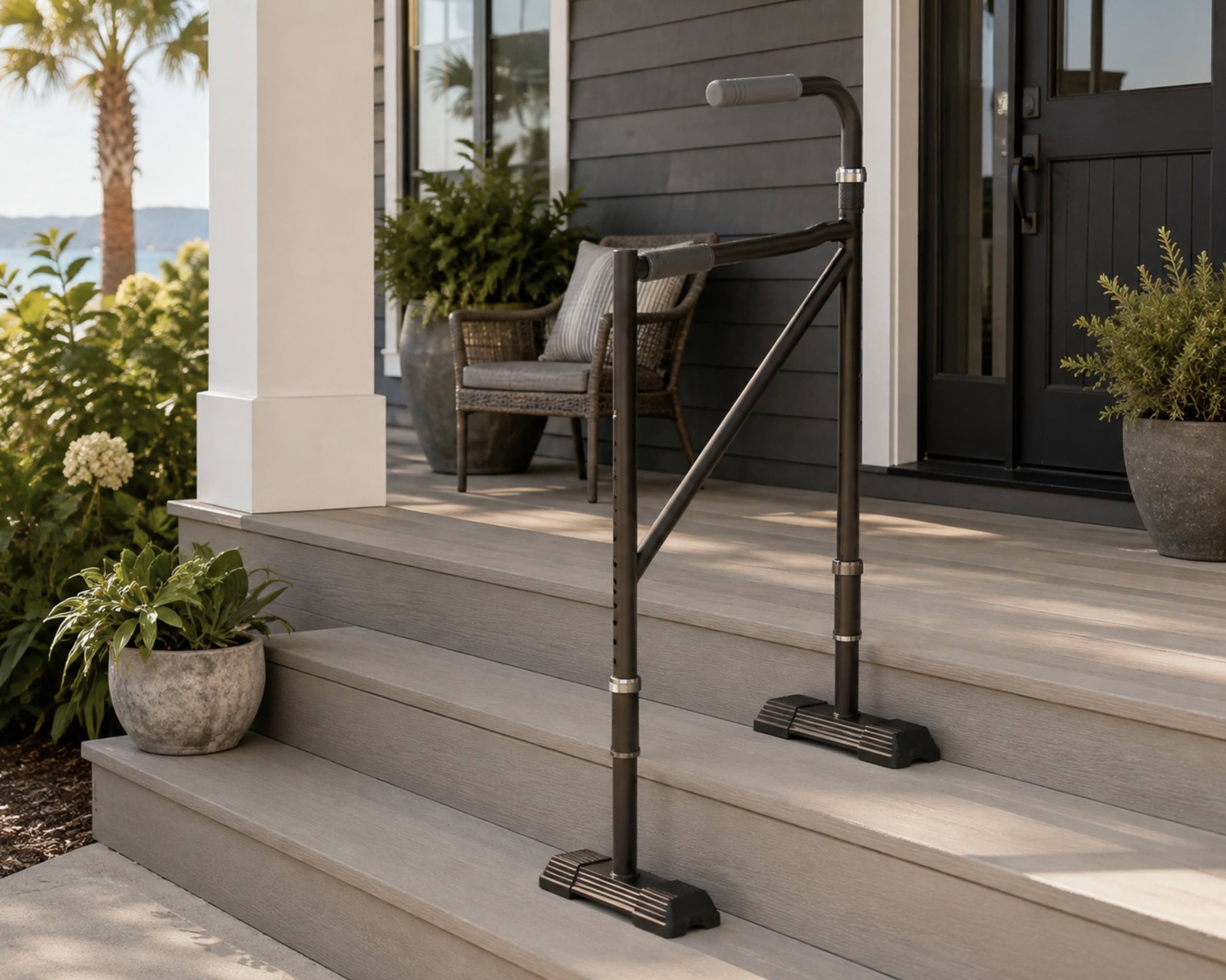 Adjustable Stair Assist Cane, Anti-Slip
