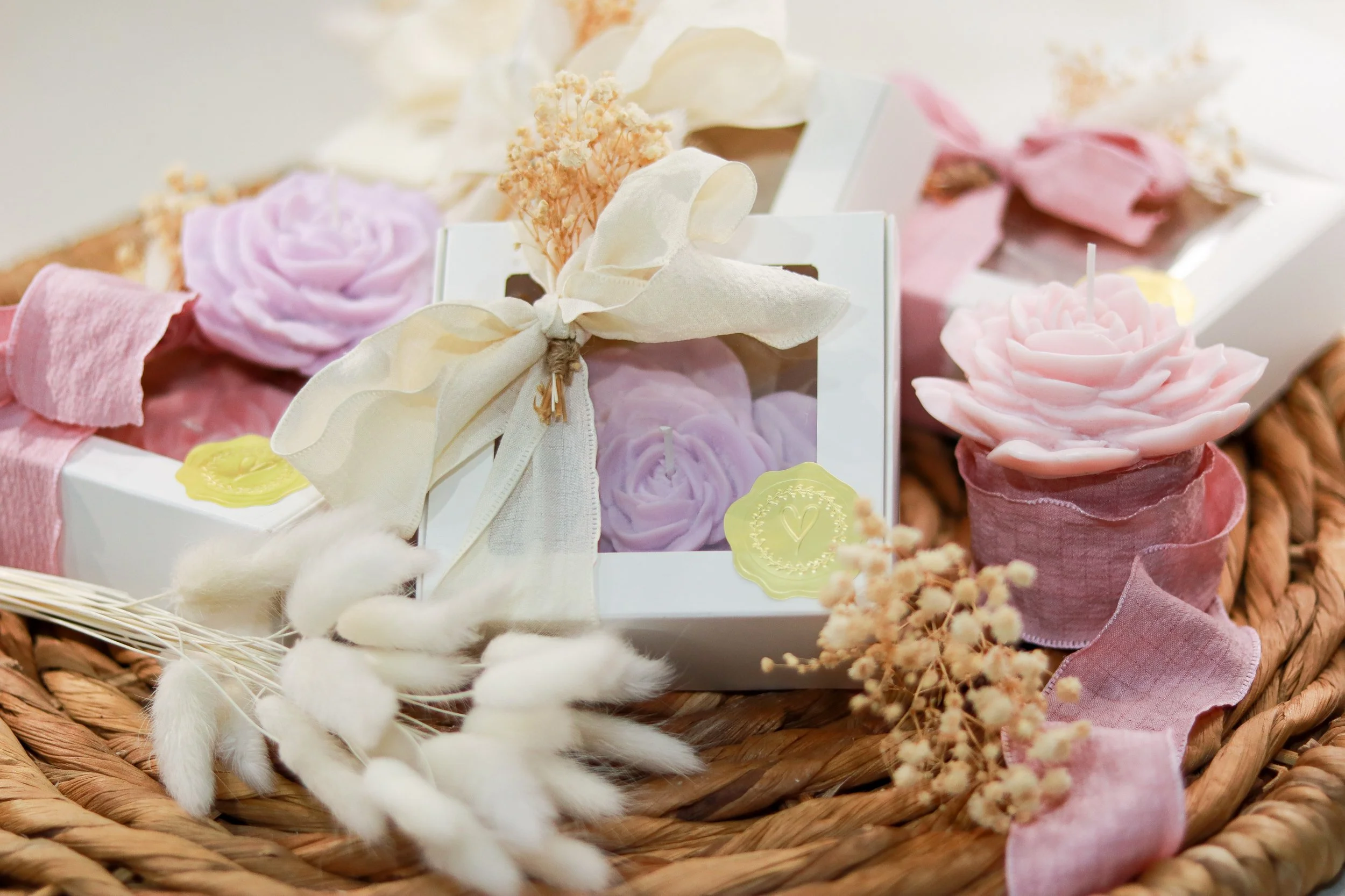 Rose Flower Candle