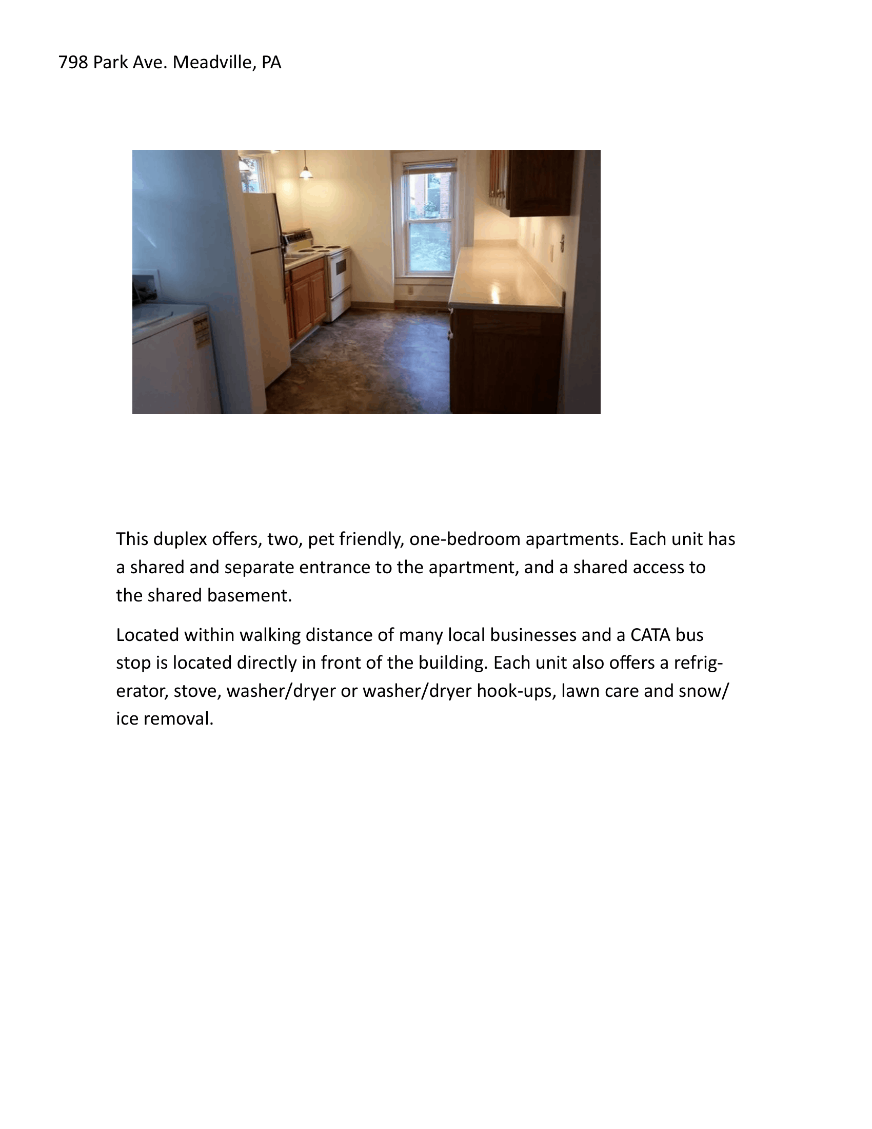 798 Park Ave. Meadville, PA