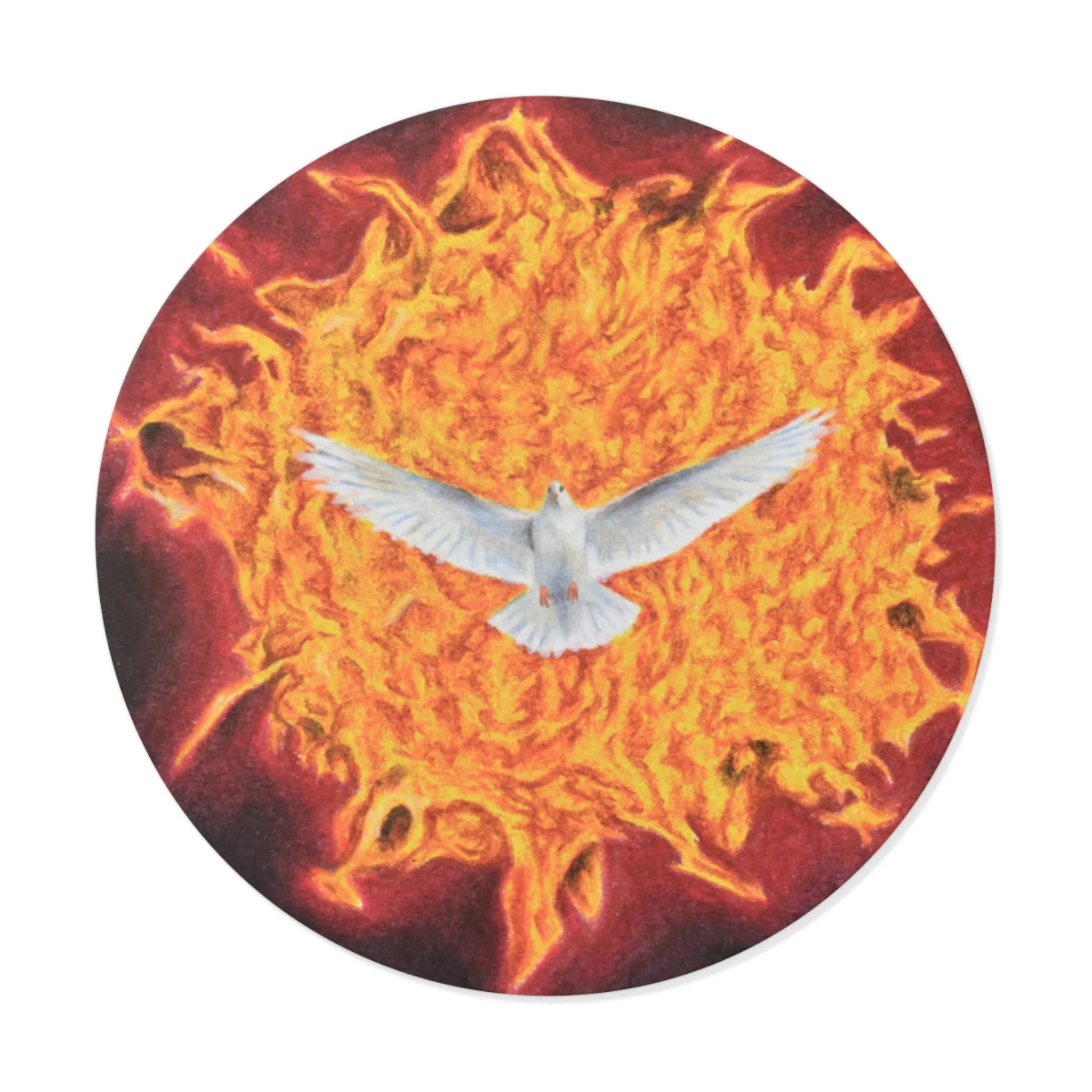Holy Spirit Round Vinyl Sticker
