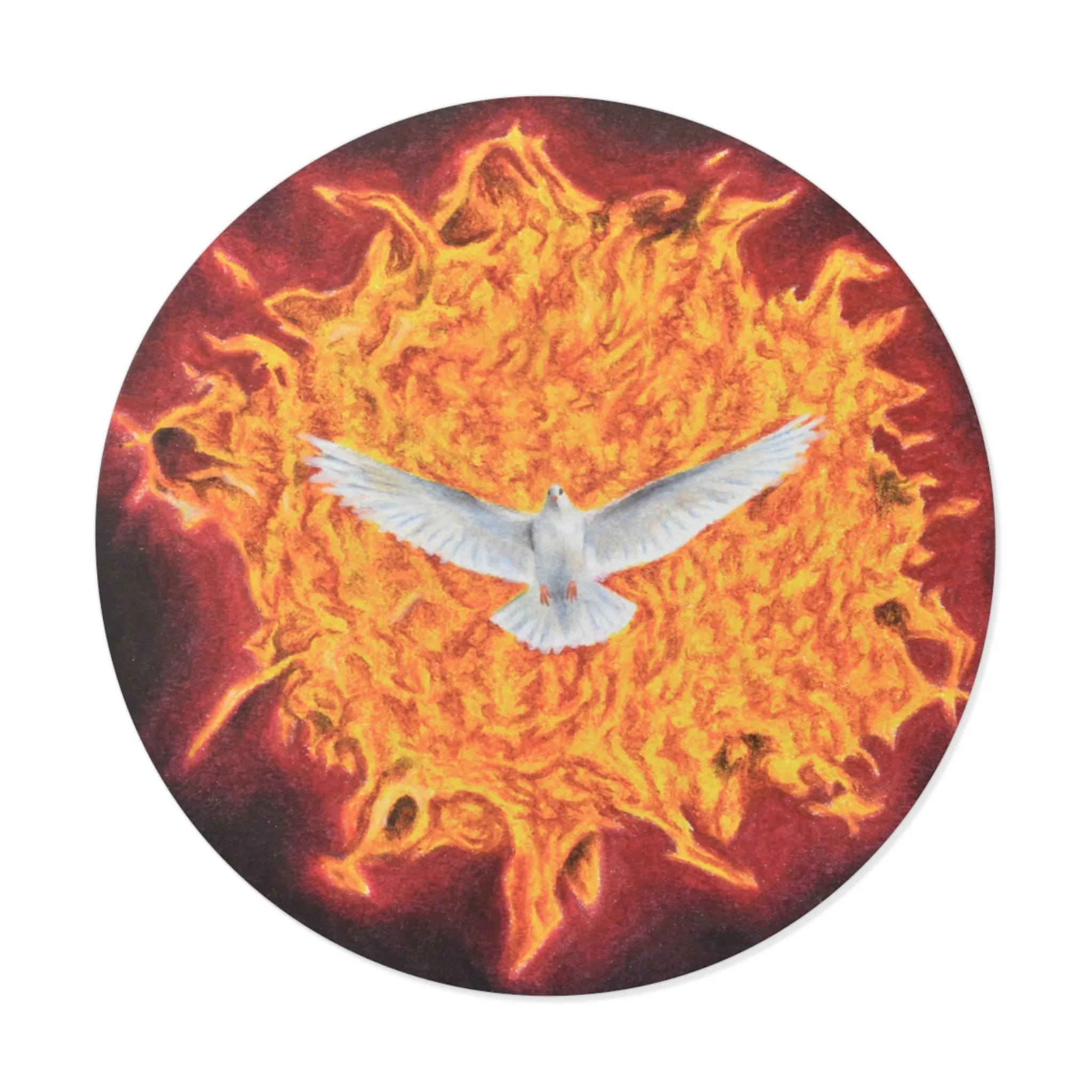 Holy Spirit Round Vinyl Sticker