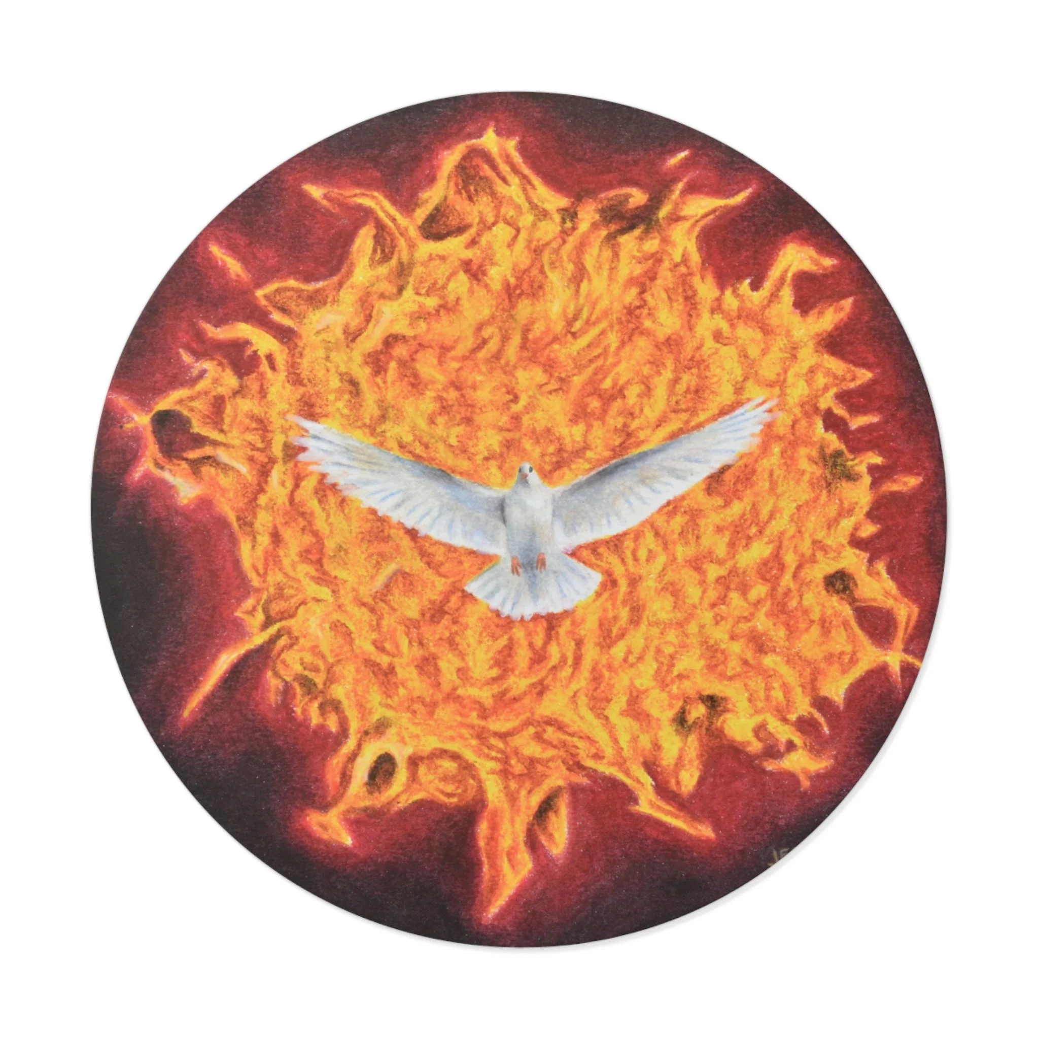 Holy Spirit Round Vinyl Sticker