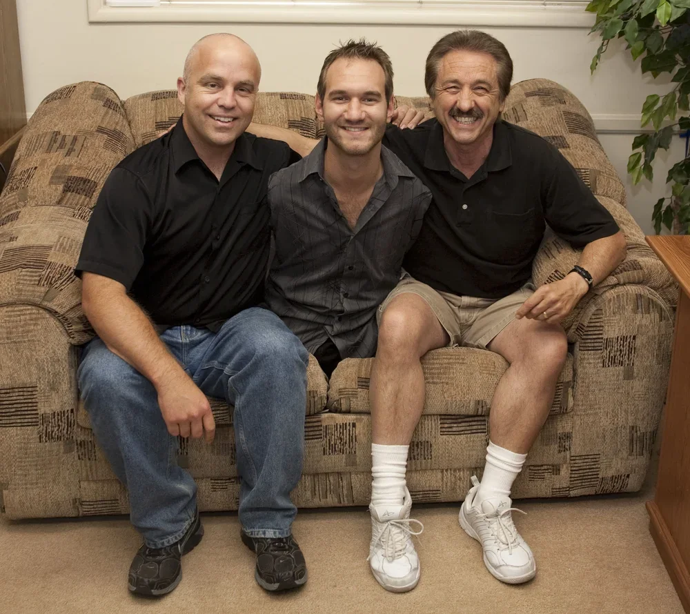 Eddie Roman, Nick Vujicic and Ray Comfort.