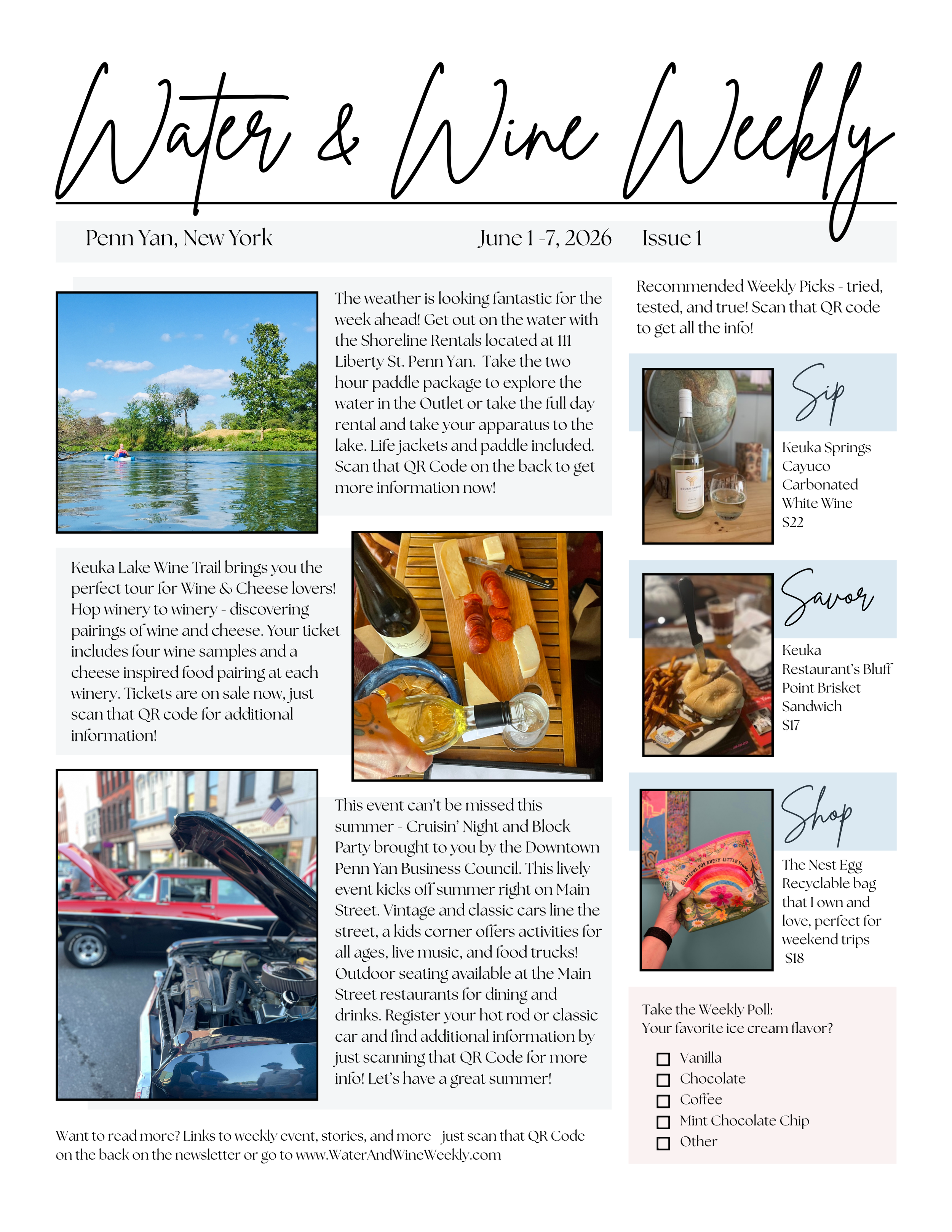 Water &amp; Wine Weekly Newsletter • June 22-28, 2026 • Issue 4