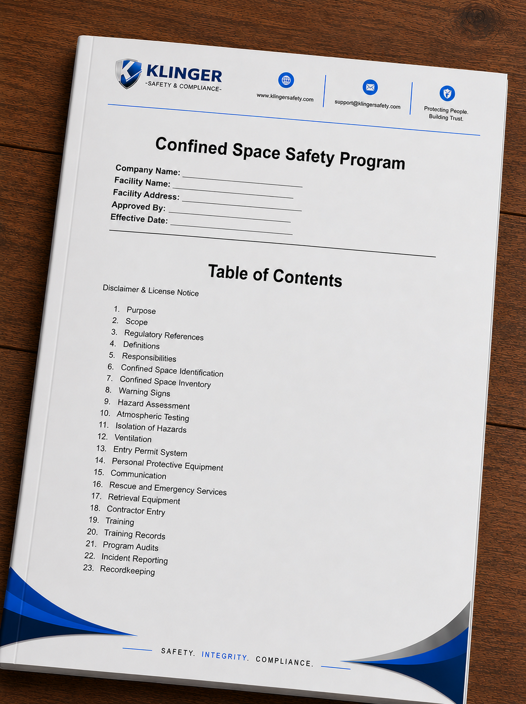 Confined Space Safety Program Template (PDF)