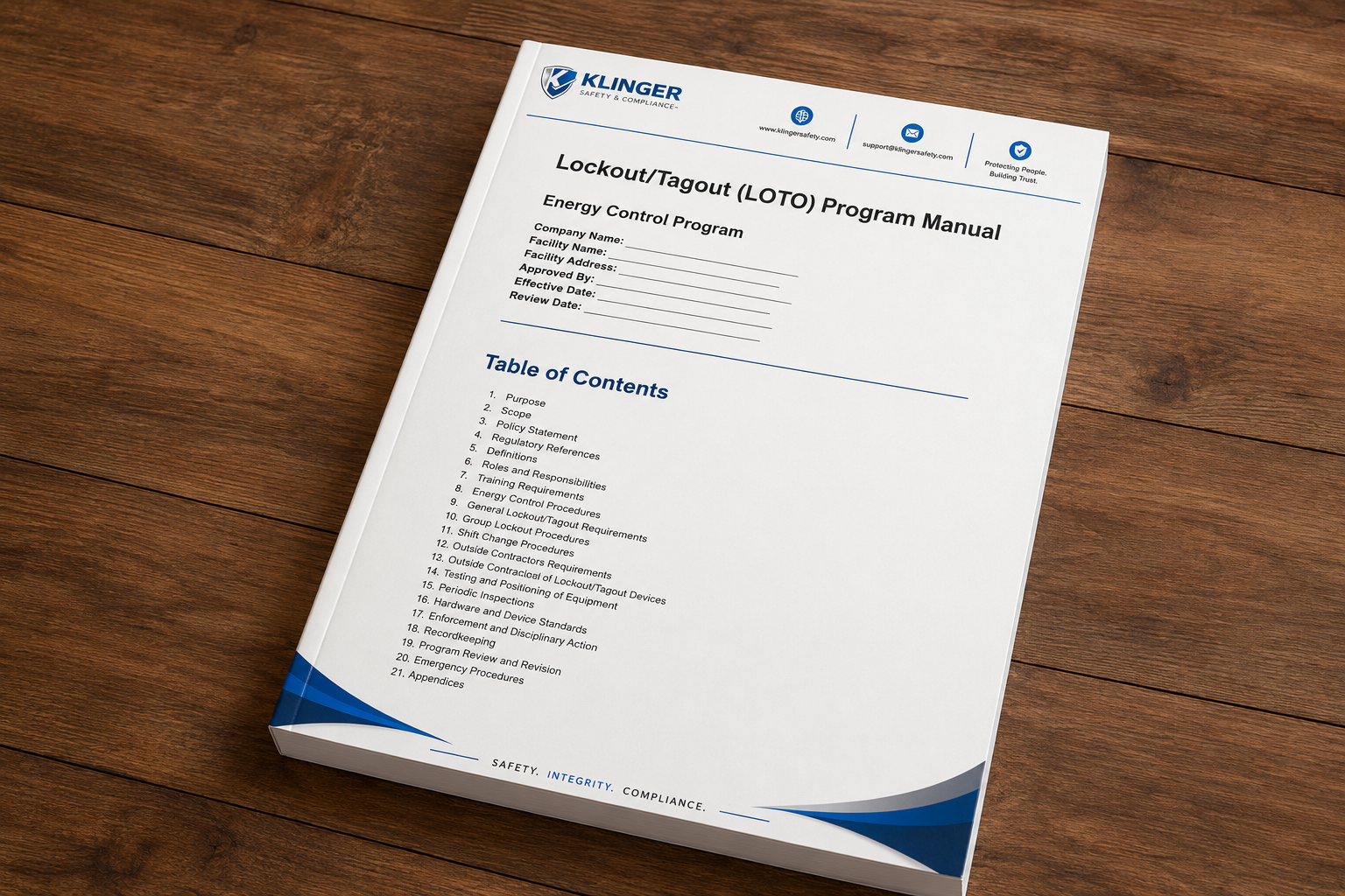 Lock-Out Tag-Out (LOTO) Program Manual (Editable - Word)