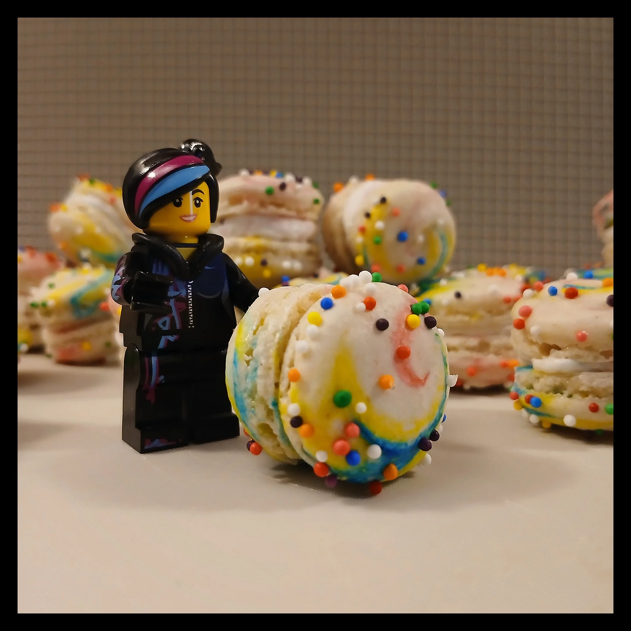 Itty Bitty Birthday Cake Macarons